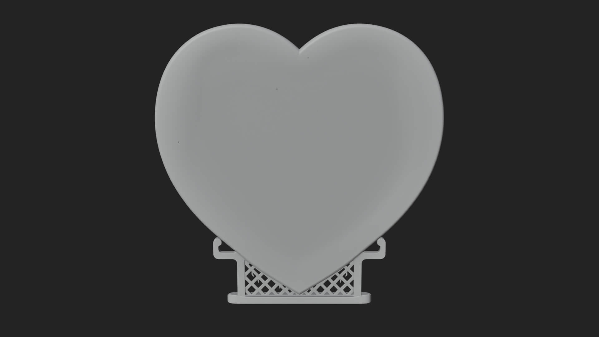 Ornate Framed Heart Plaque Design 64 3D Print Model 3D Model