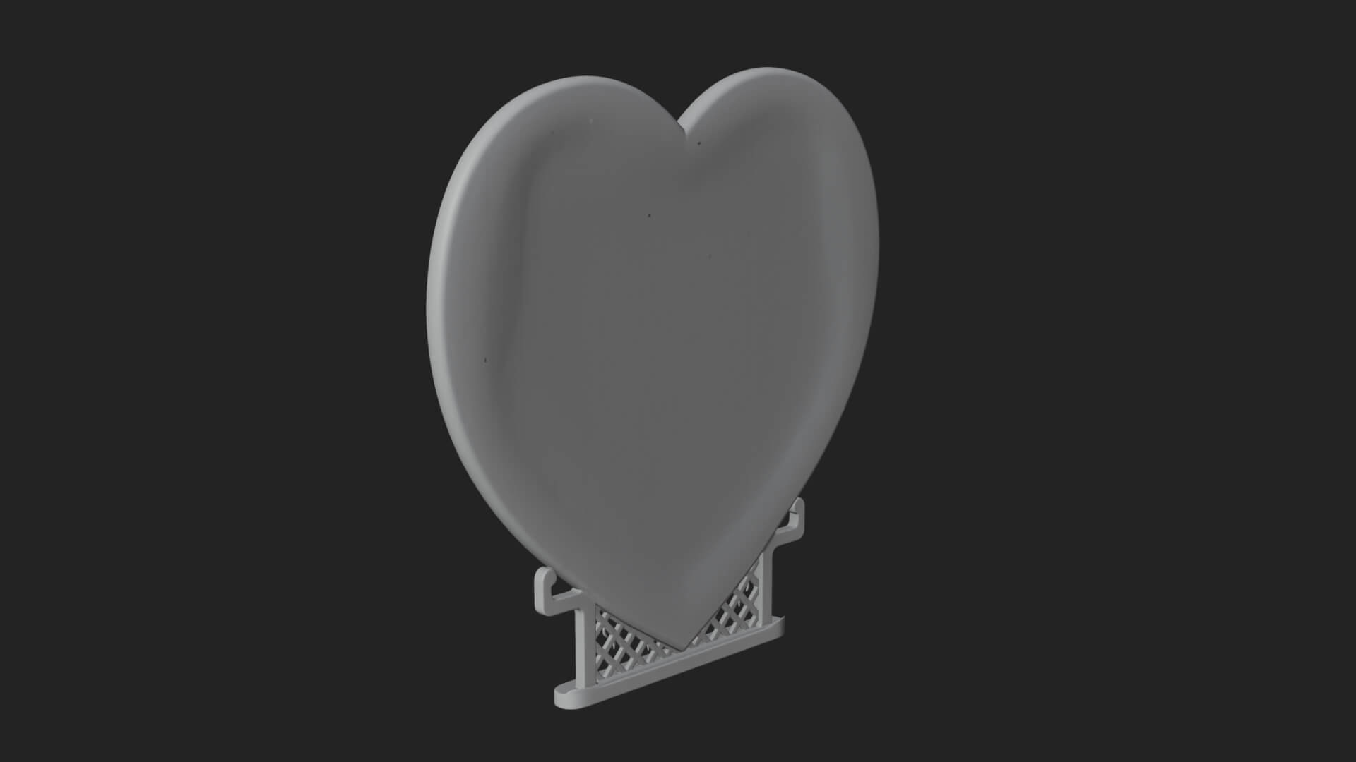 Ornate Framed Heart Plaque Design 64 3D Print Model 3D Model