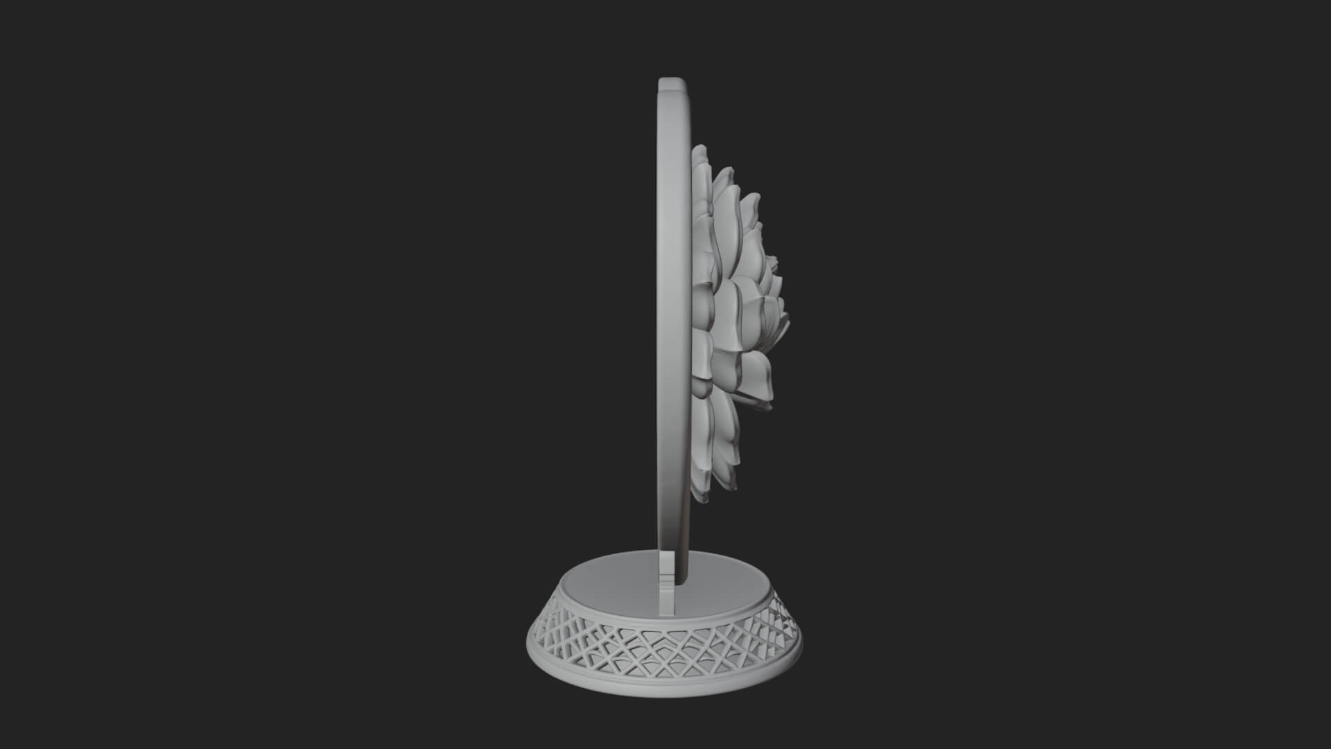 Ornate Framed Heart Plaque Design 72 3D Print Model 3D Model