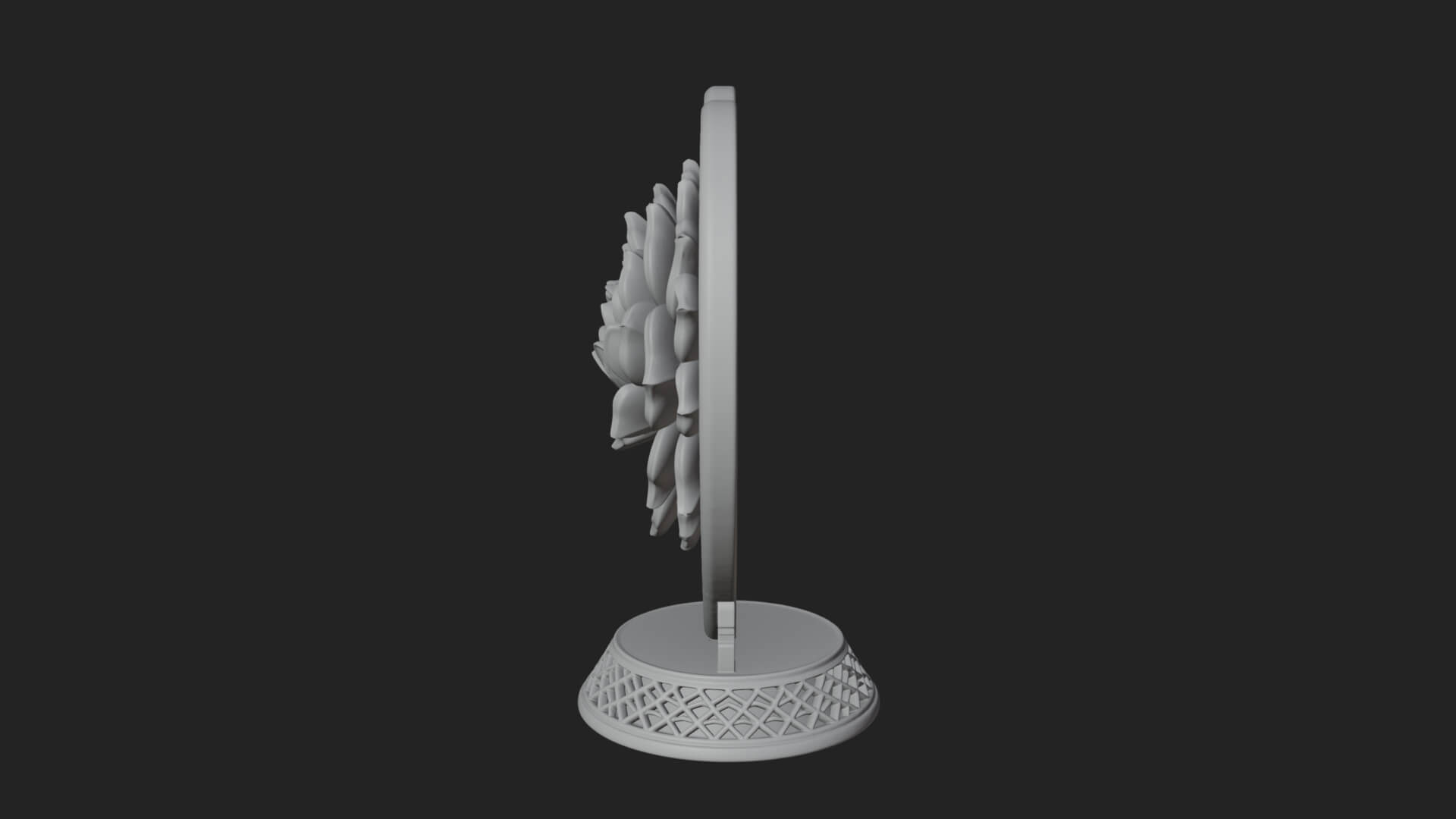 Ornate Framed Heart Plaque Design 72 3D Print Model 3D Model