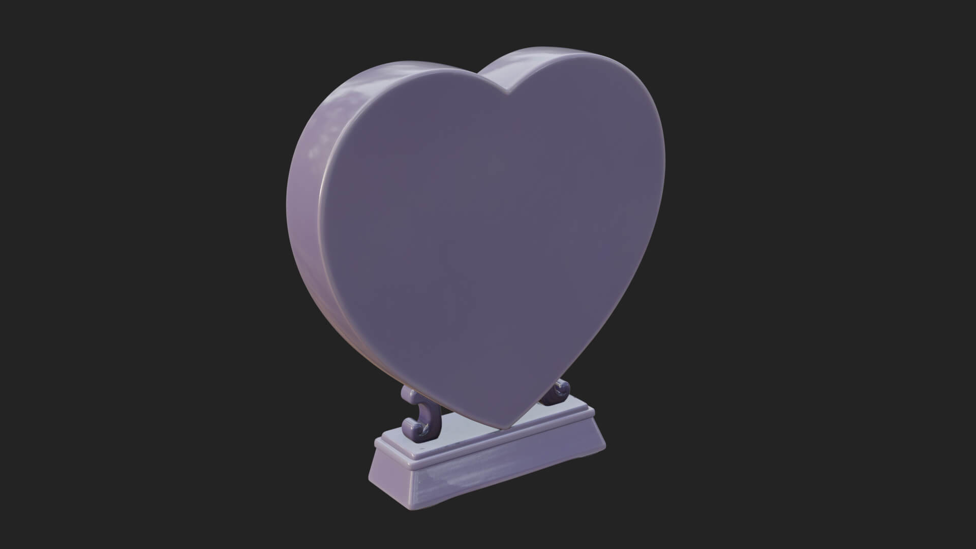 Ornate Framed Heart Plaque Design 78 3D Print Model 3D Model