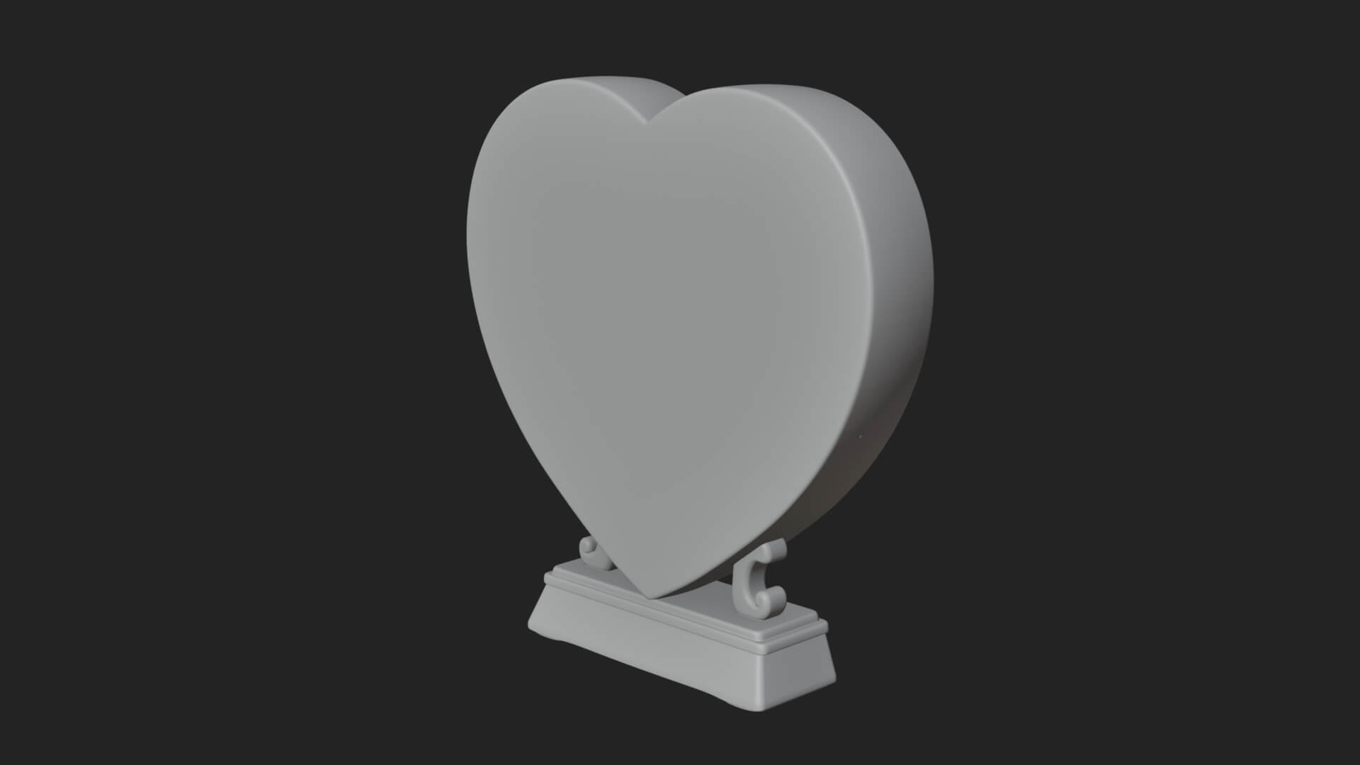 Ornate Framed Heart Plaque Design 78 3D Print Model 3D Model