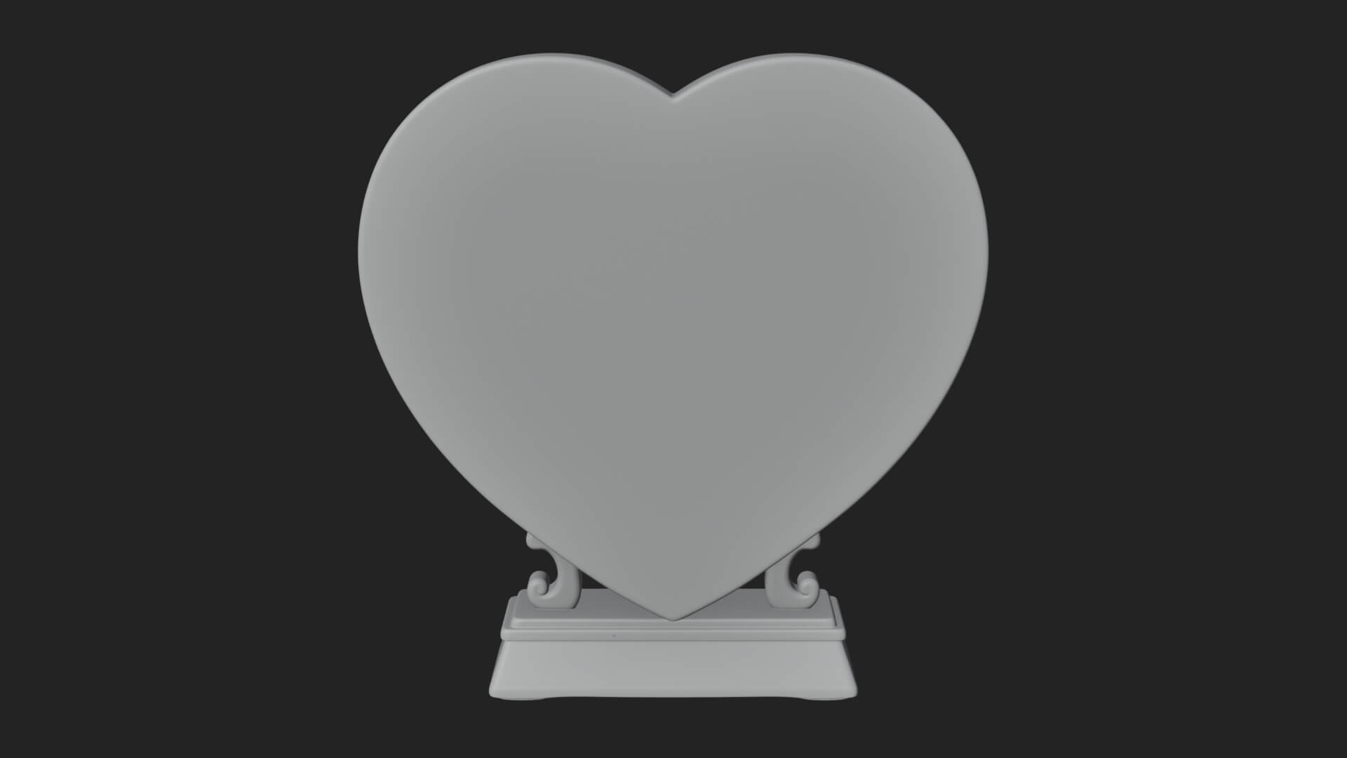 Ornate Framed Heart Plaque Design 78 3D Print Model 3D Model