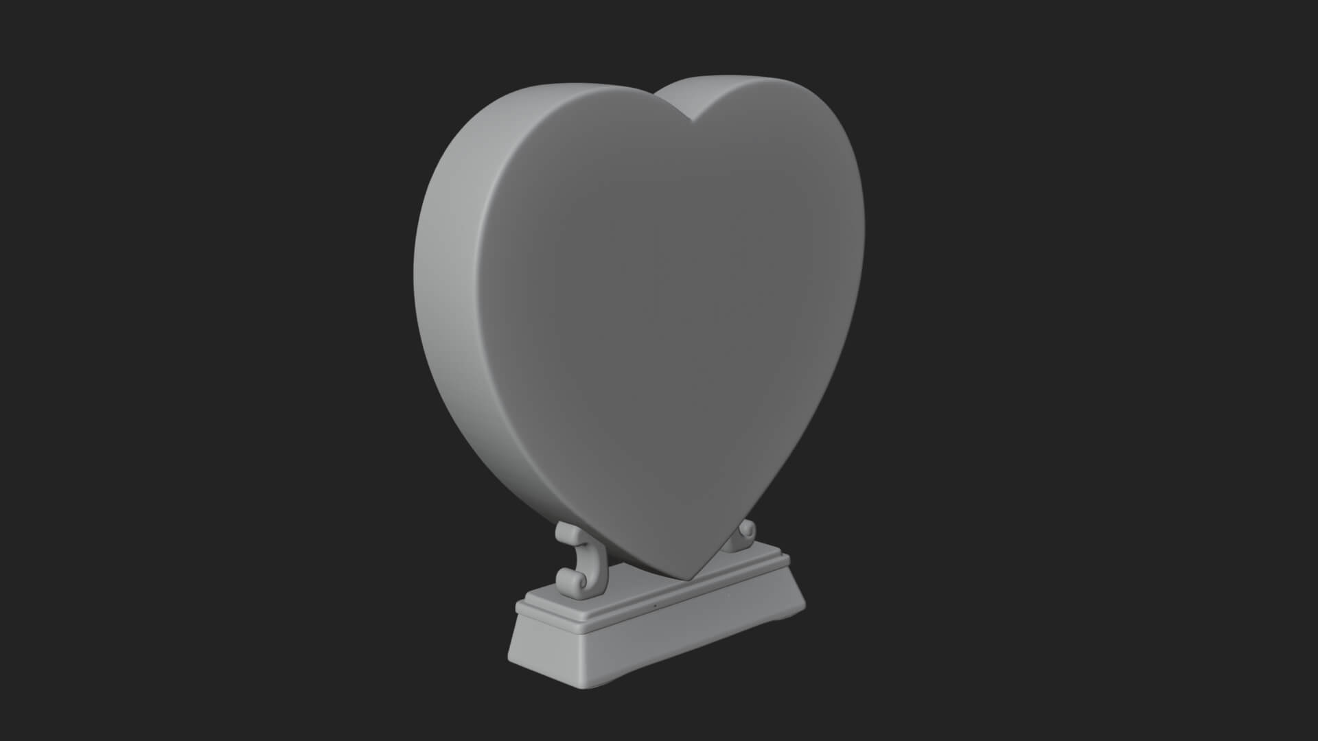 Ornate Framed Heart Plaque Design 78 3D Print Model 3D Model