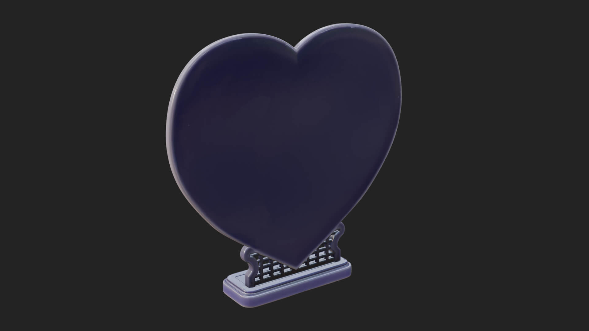 Ornate Framed Heart Plaque Design 80 3D Print Model 3D Model