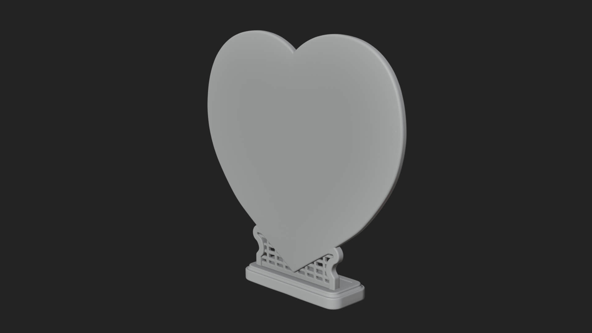 Ornate Framed Heart Plaque Design 80 3D Print Model 3D Model