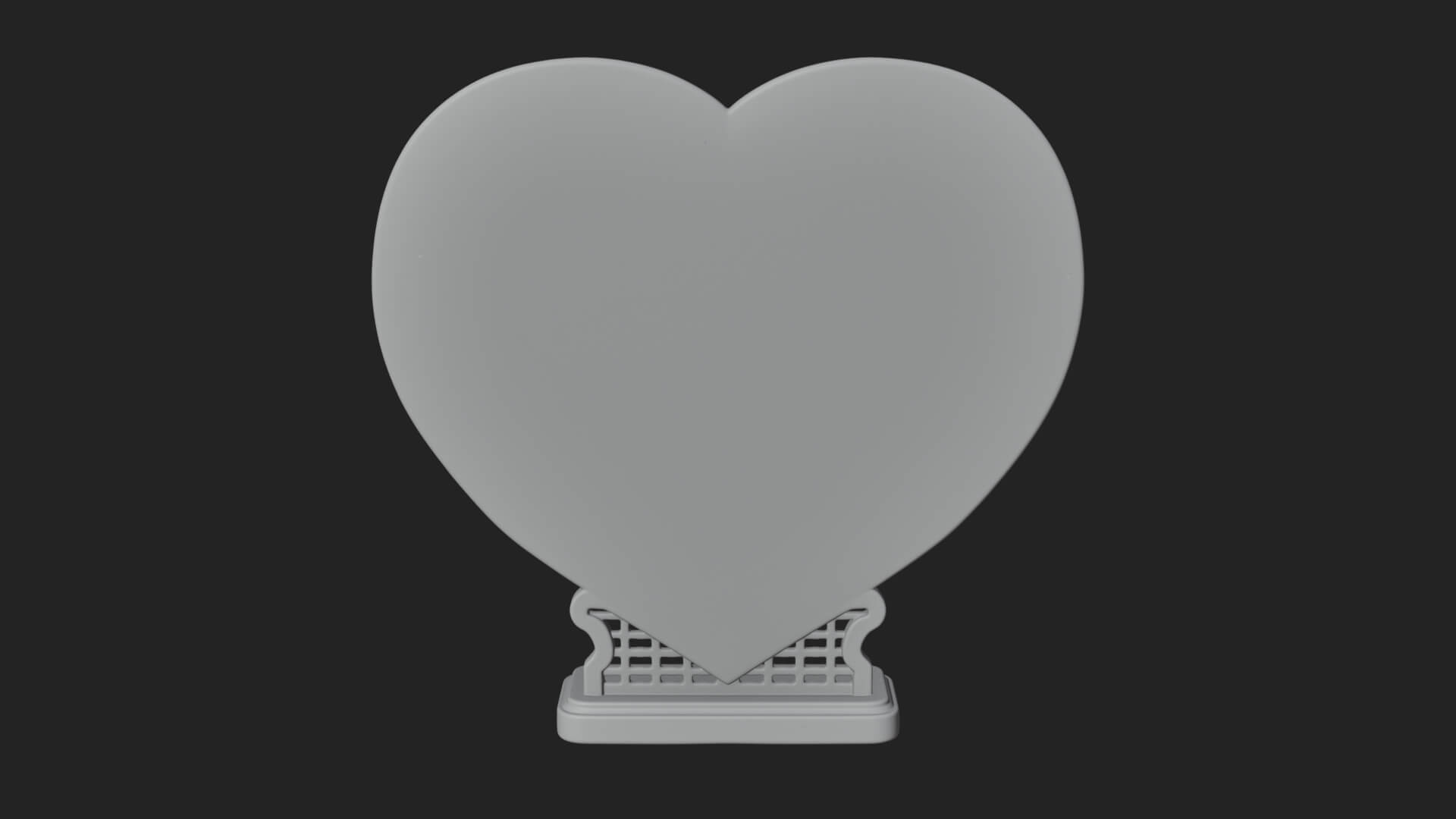 Ornate Framed Heart Plaque Design 80 3D Print Model 3D Model