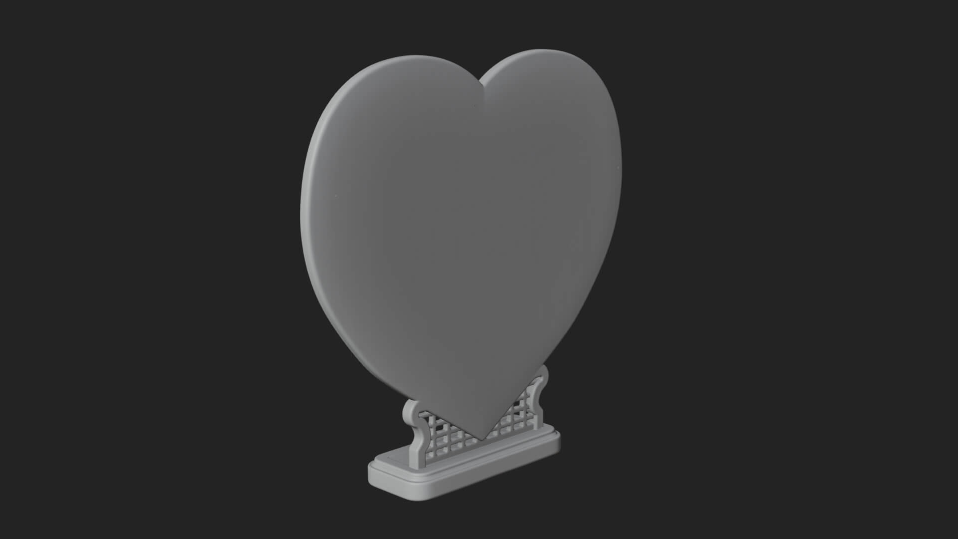 Ornate Framed Heart Plaque Design 80 3D Print Model 3D Model