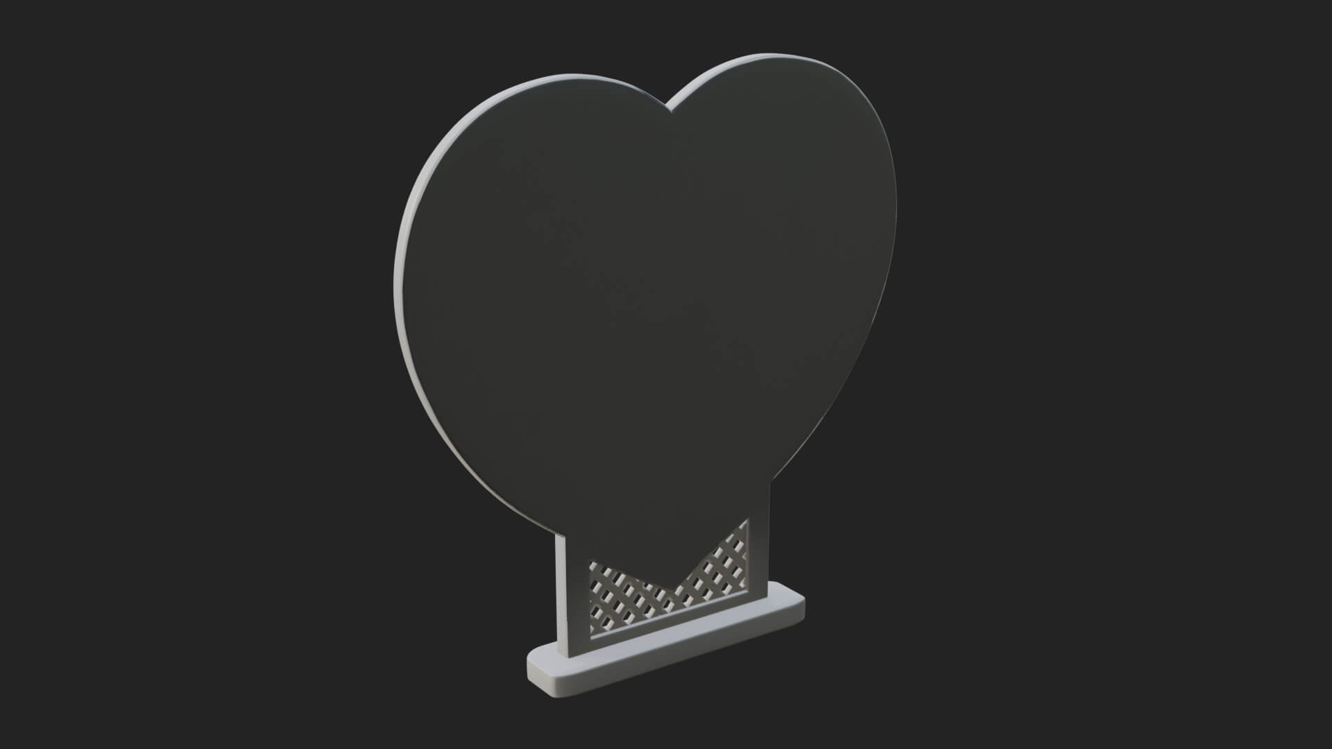 Ornate Framed Heart Plaque Design 81 3D Print Model 3D Model