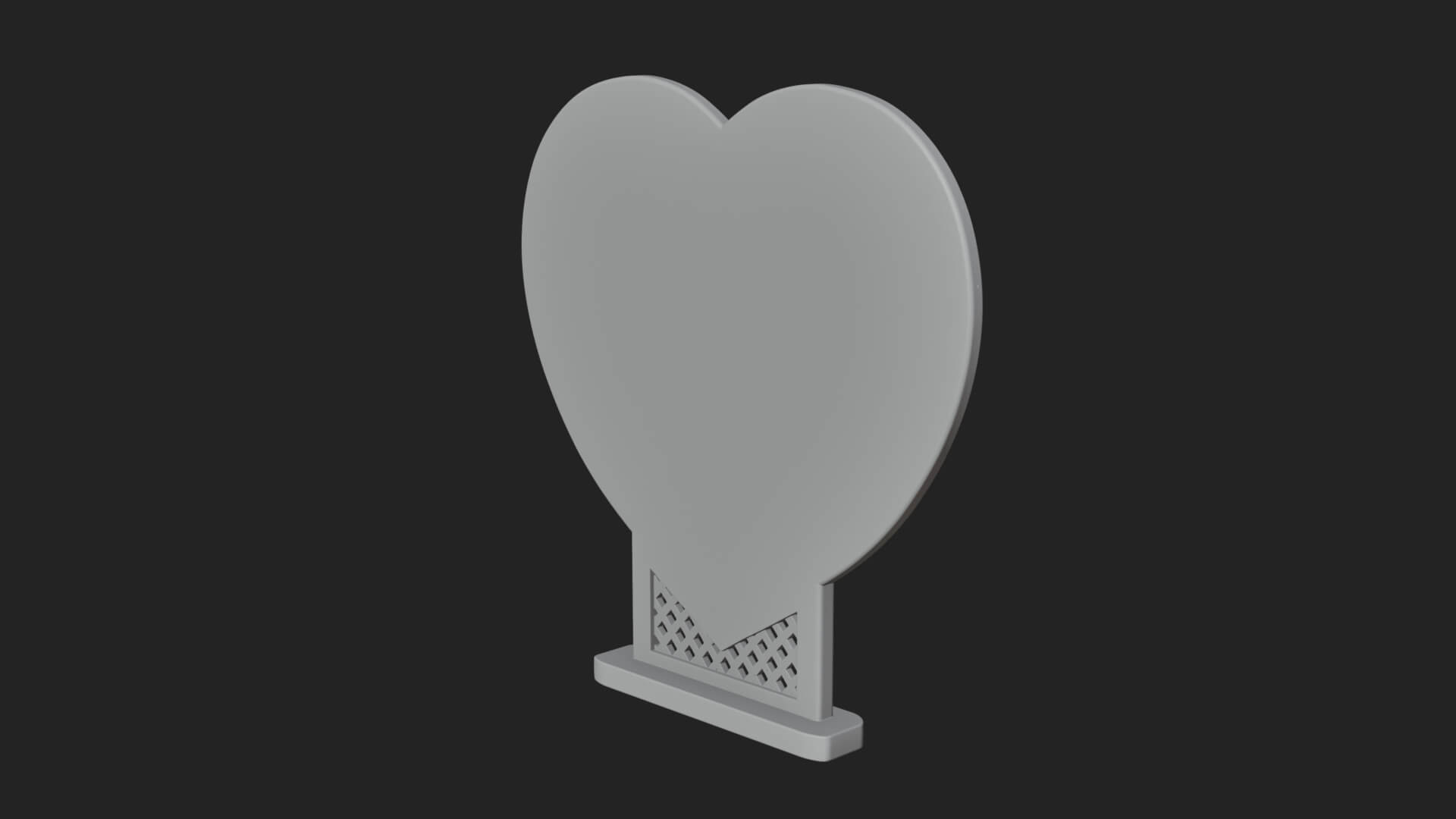 Ornate Framed Heart Plaque Design 81 3D Print Model 3D Model