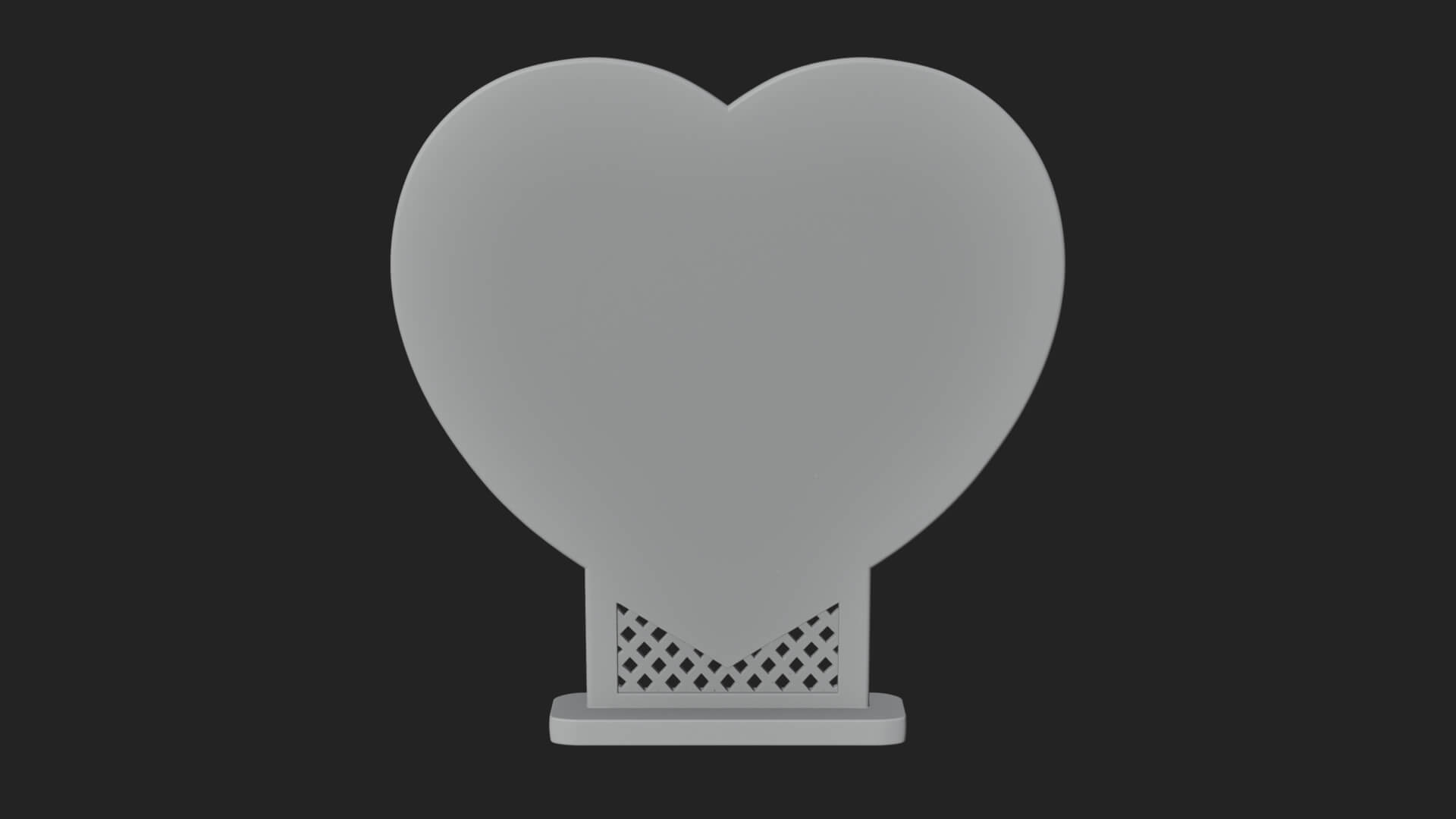 Ornate Framed Heart Plaque Design 81 3D Print Model 3D Model