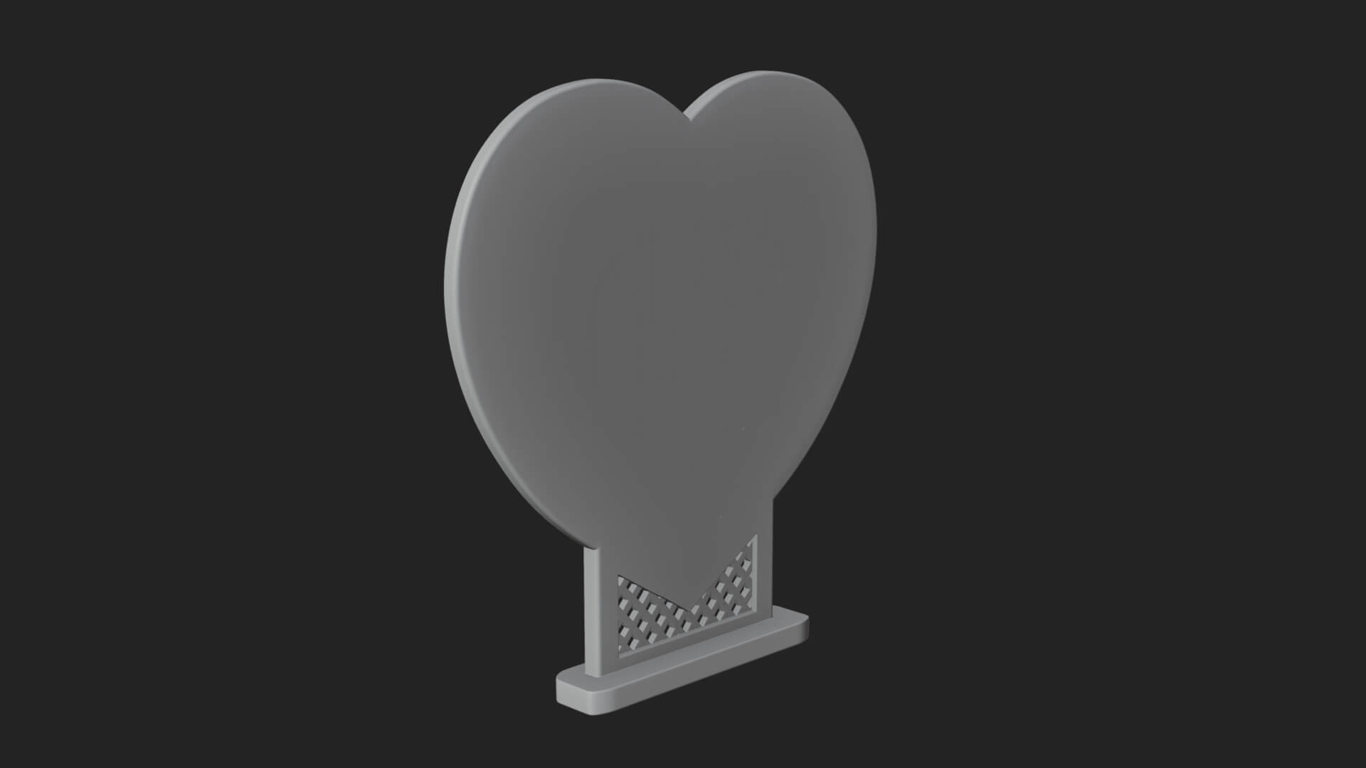 Ornate Framed Heart Plaque Design 81 3D Print Model 3D Model