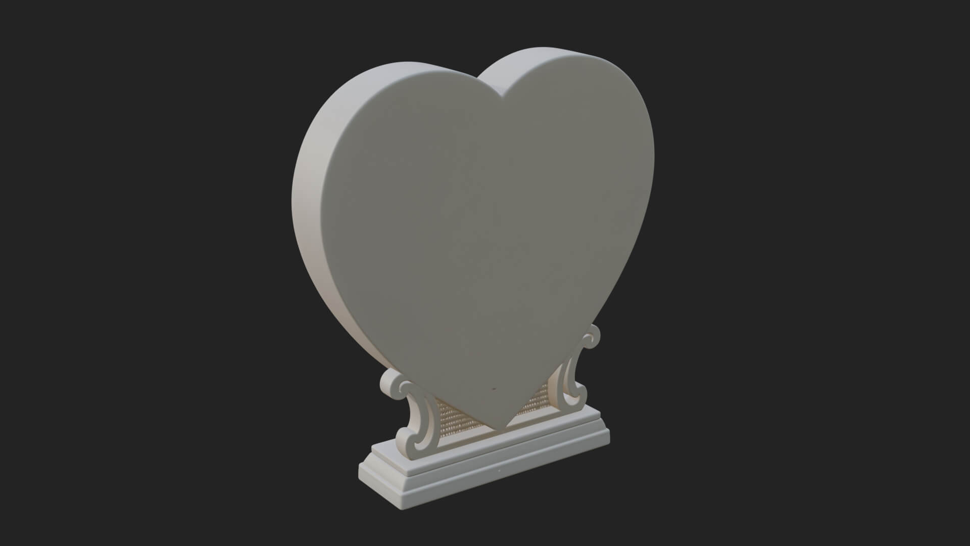 Ornate Framed Heart Plaque Design 83 3D Print Model 3D Model