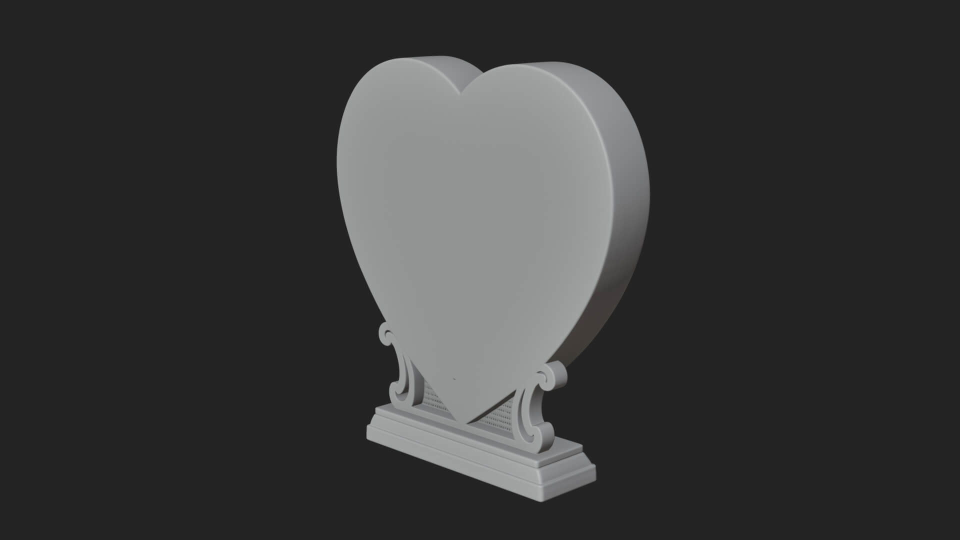 Ornate Framed Heart Plaque Design 83 3D Print Model 3D Model