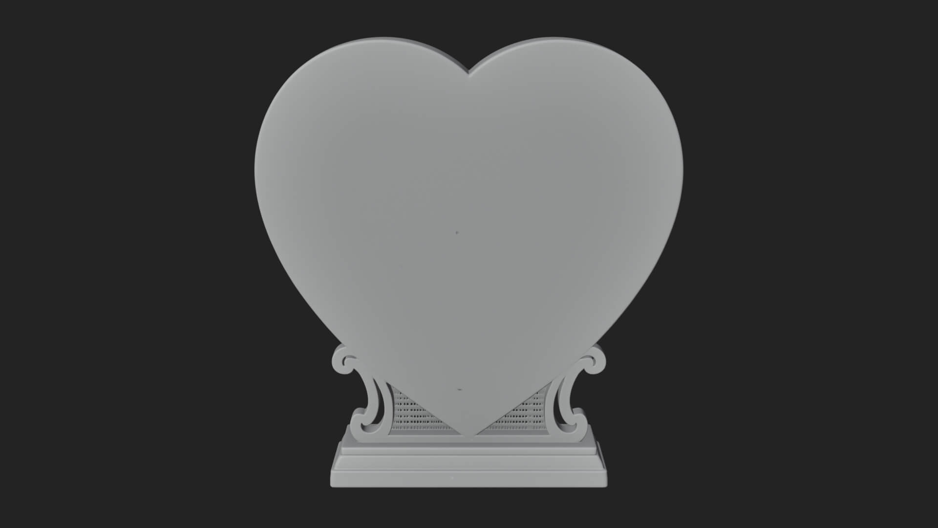 Ornate Framed Heart Plaque Design 83 3D Print Model 3D Model