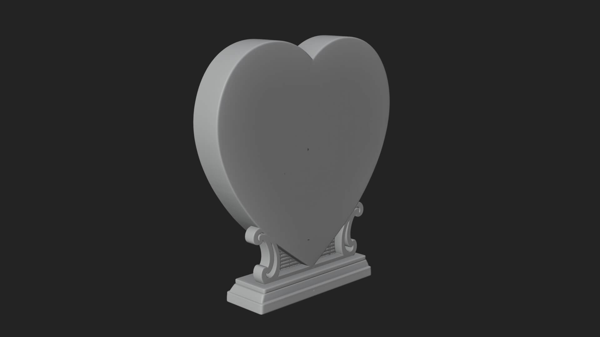 Ornate Framed Heart Plaque Design 83 3D Print Model 3D Model