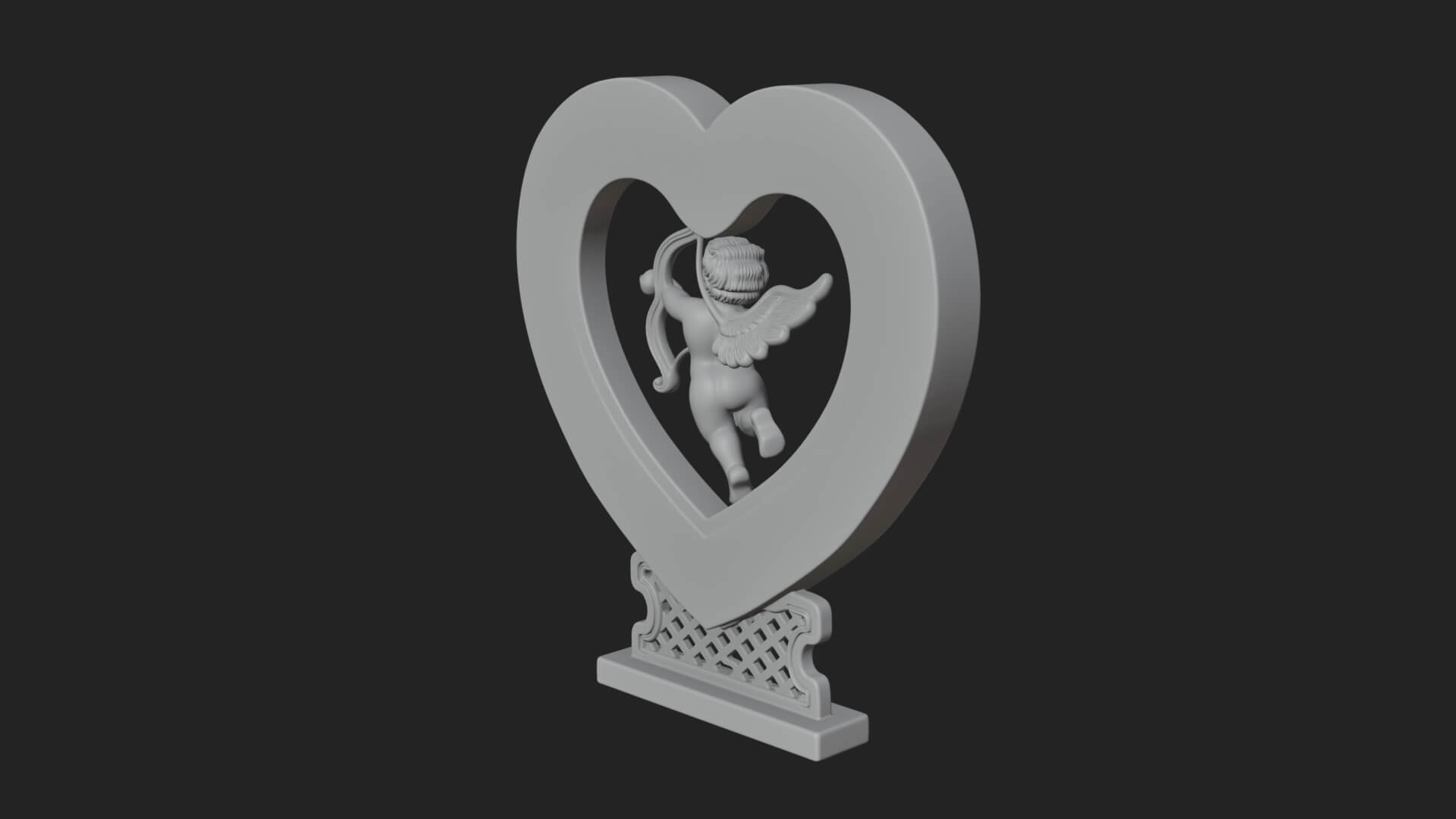 Ornate Framed Heart Plaque Design 86 3D Print Model 3D Model