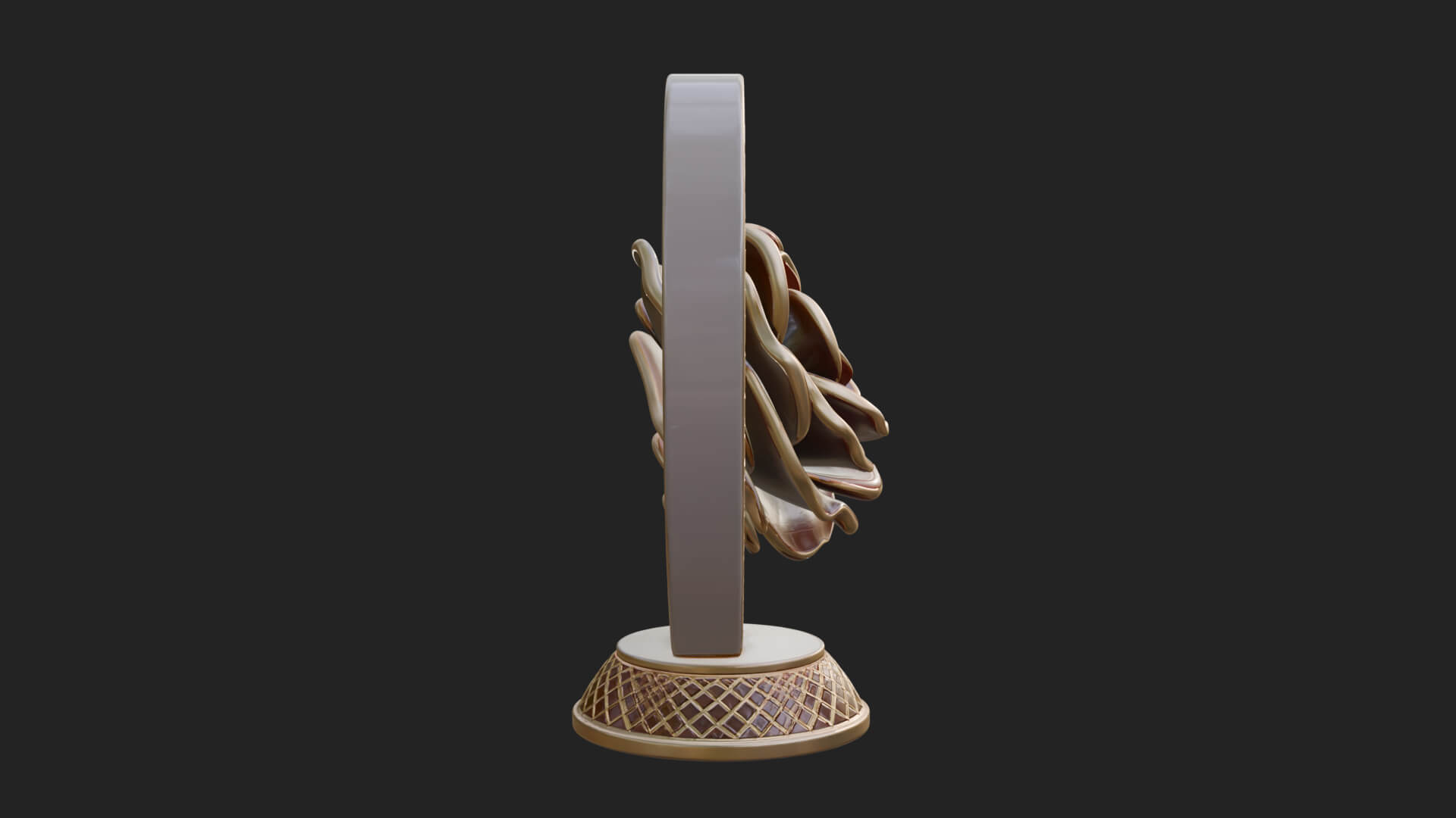 Ornate Framed Heart Plaque Design 93 3D Print Model 3D Model