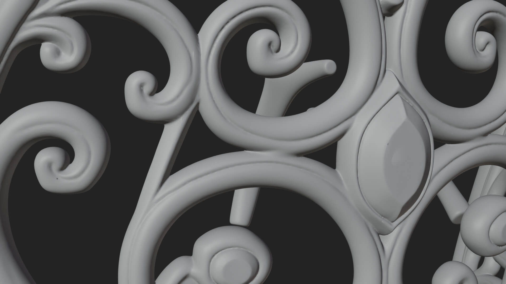 Ornate Heart Filigree Pendant Design 4 3D Print Model 3D Model