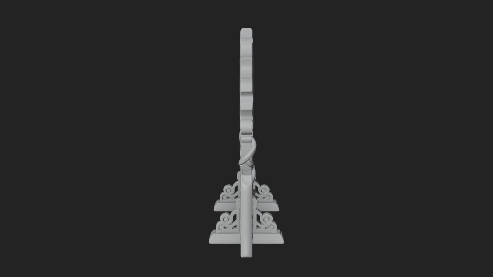 Ornate Standing Mirror Model Design 1 3D Print Model 3D Model