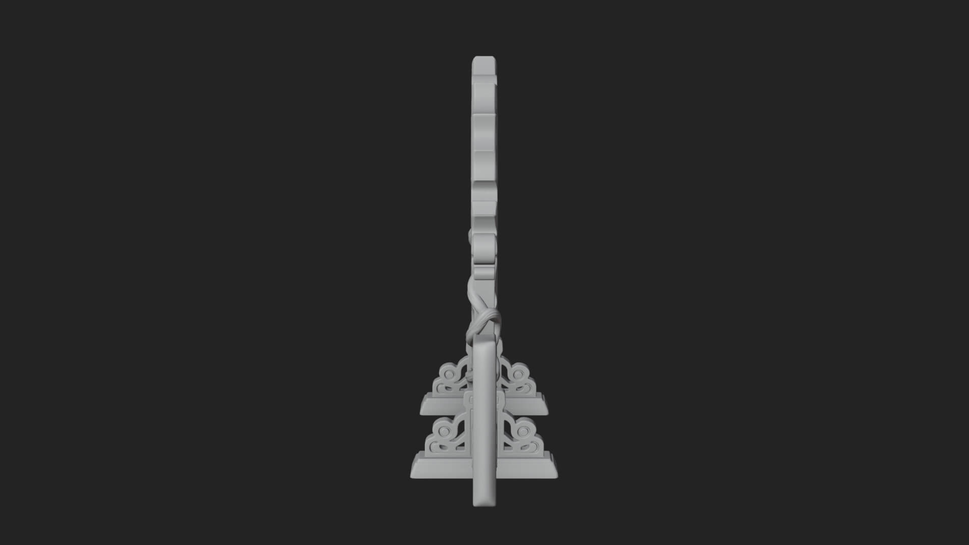 Ornate Standing Mirror Model Design 1 3D Print Model 3D Model