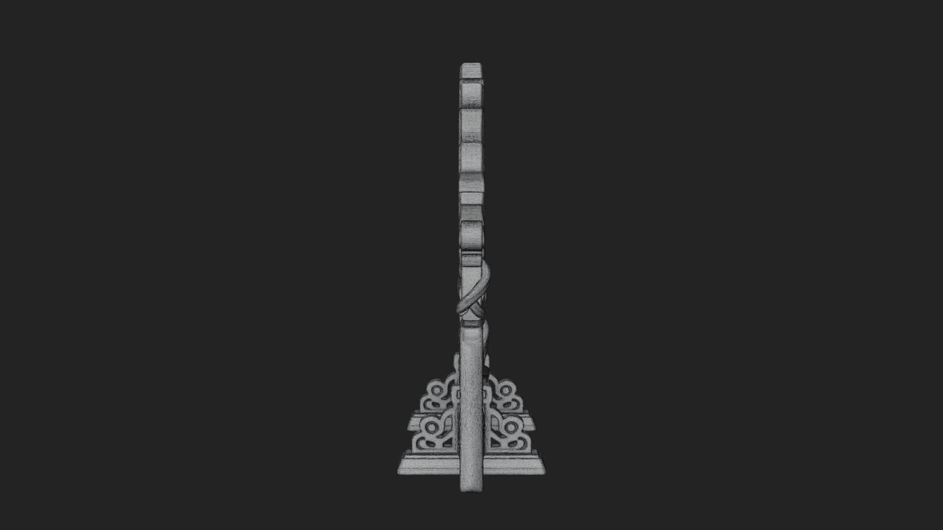 Ornate Standing Mirror Model Design 1 3D Print Model 3D Model