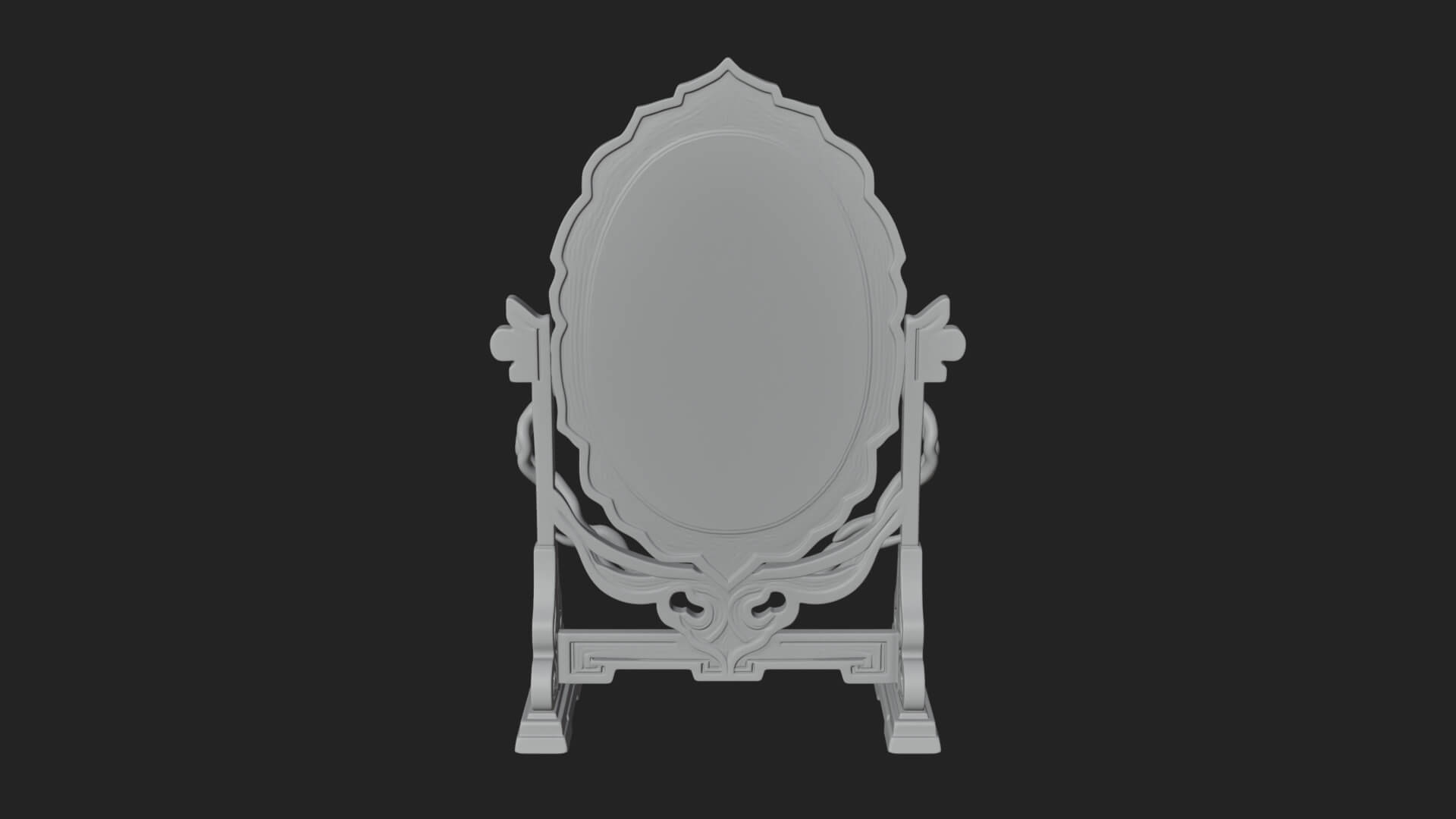 Ornate Standing Mirror Model Design 2 3D Print Model 3D Model