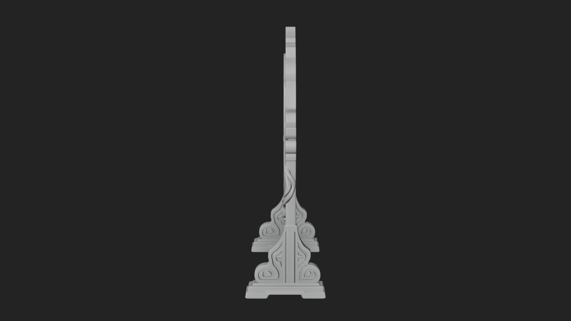 Ornate Standing Mirror Model Design 2 3D Print Model 3D Model