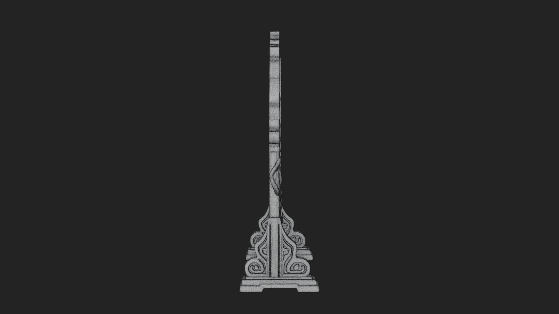 Ornate Standing Mirror Model Design 2 3D Print Model 3D Model