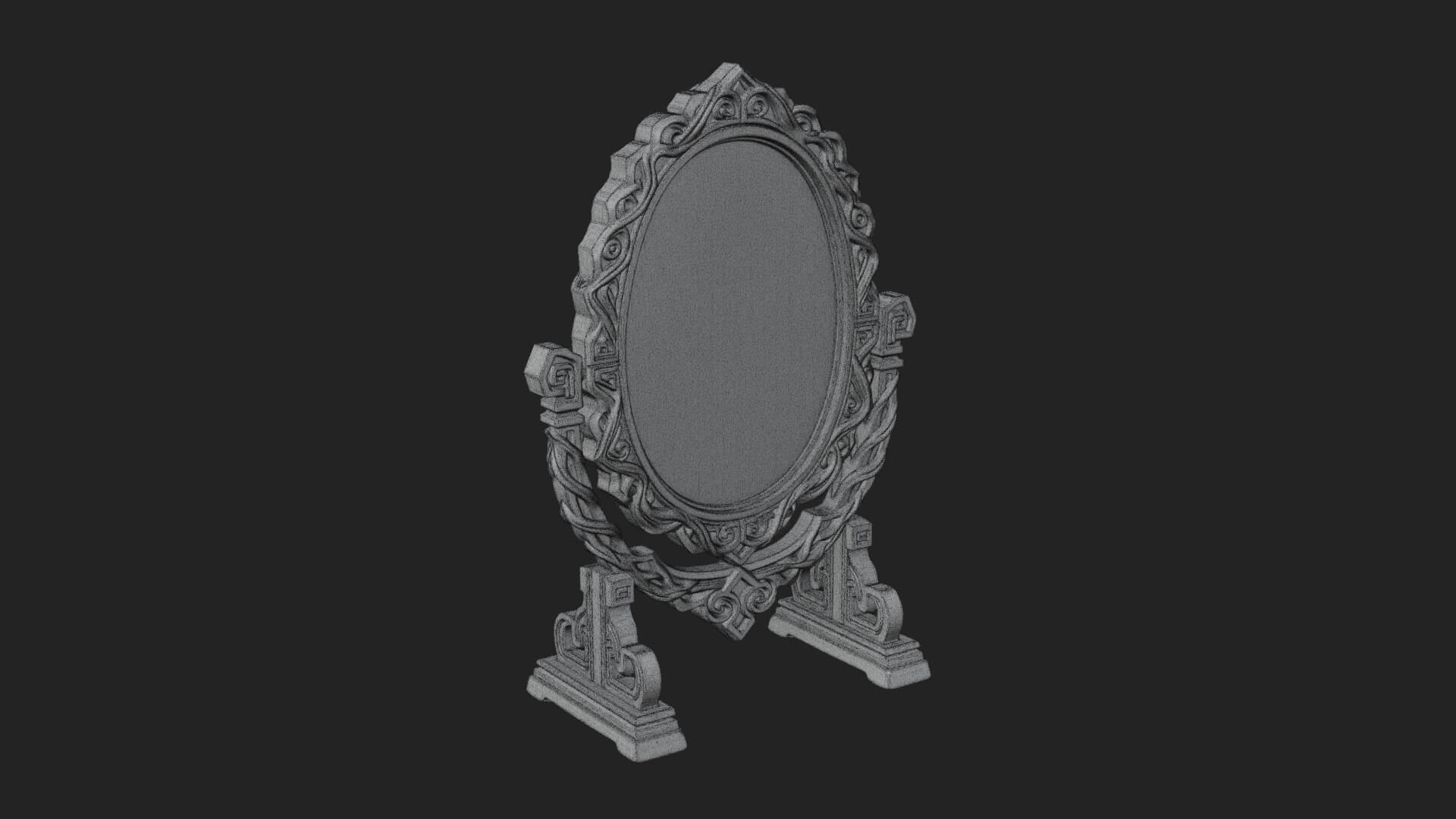 Ornate Standing Mirror Model Design 4 3D Print Model 3D Model