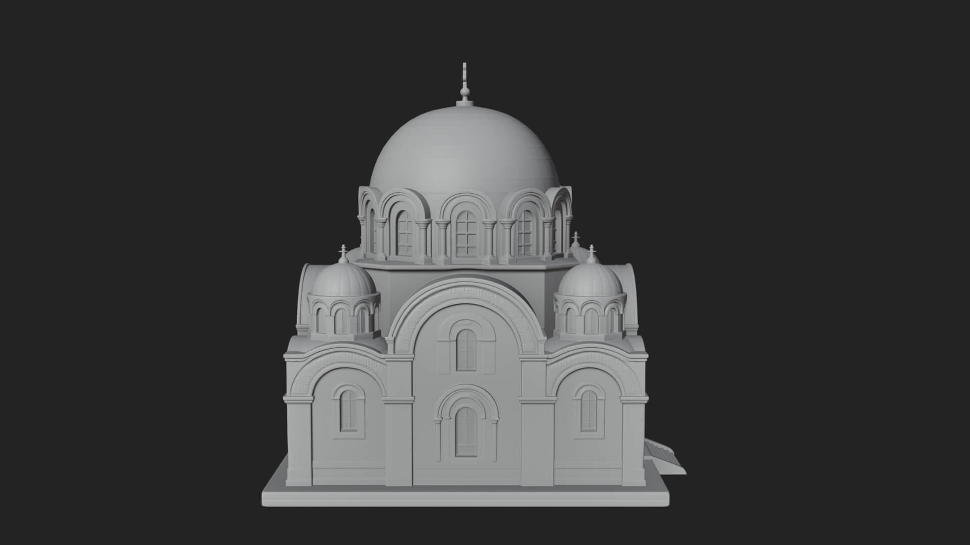 Orthodox Domed Temple Design 4 3D Print Model 3D Model