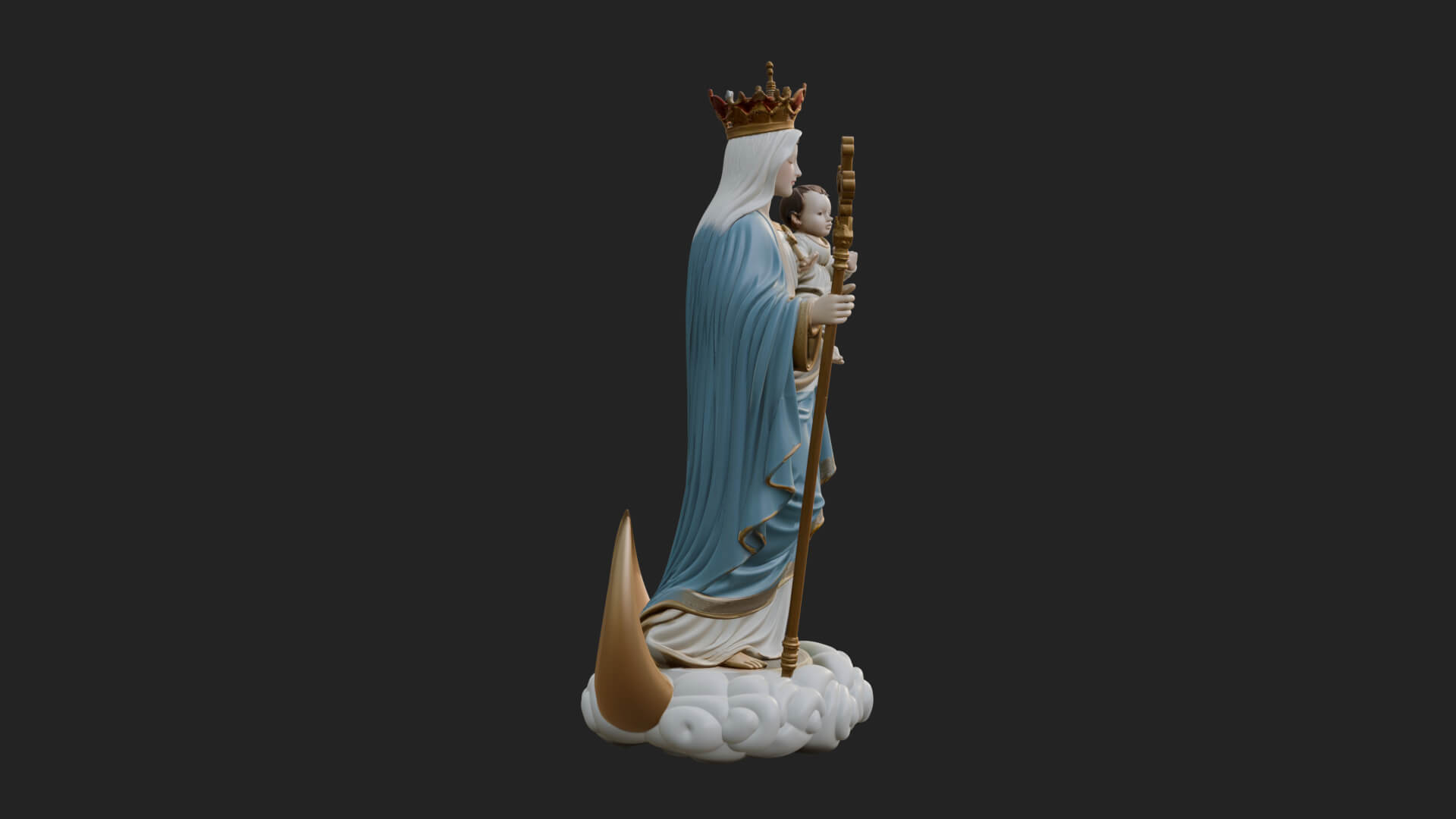 Our Lady of Grace Statue Design 10 3D Print Model 3D Model