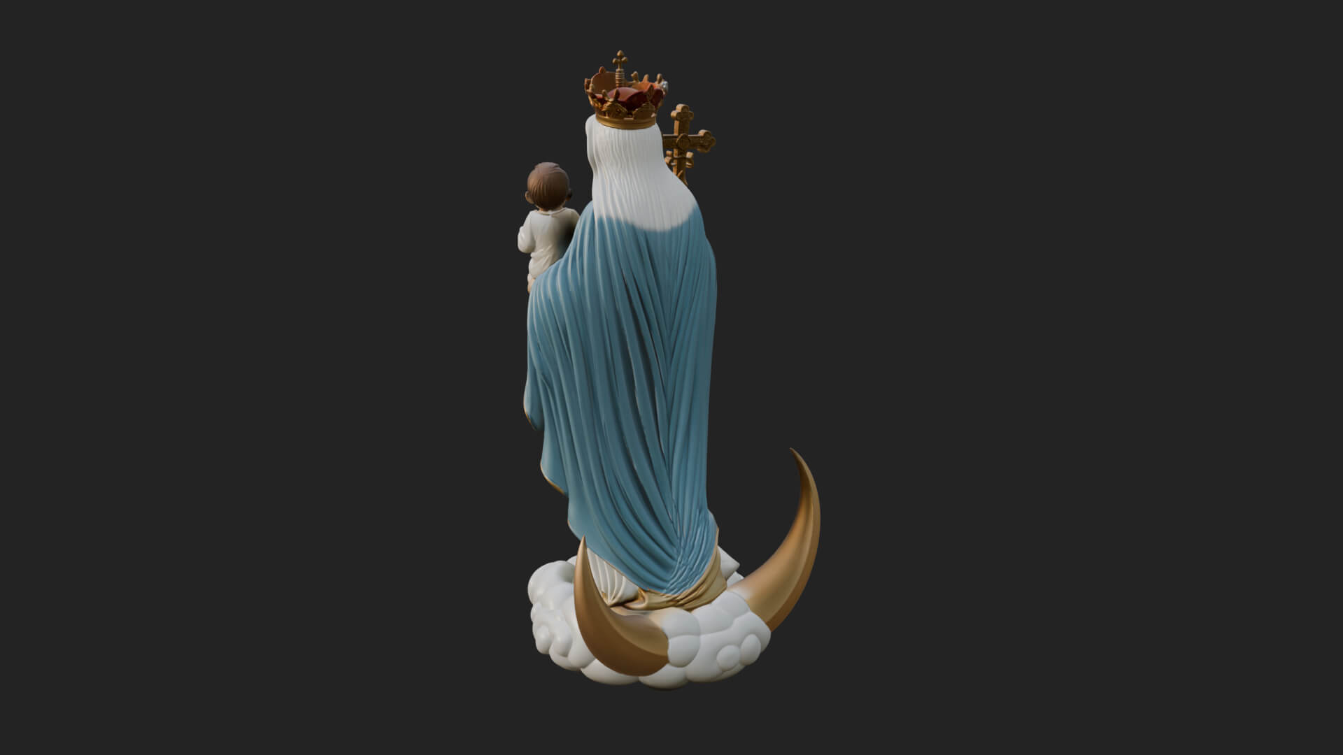 Our Lady of Grace Statue Design 10 3D Print Model 3D Model