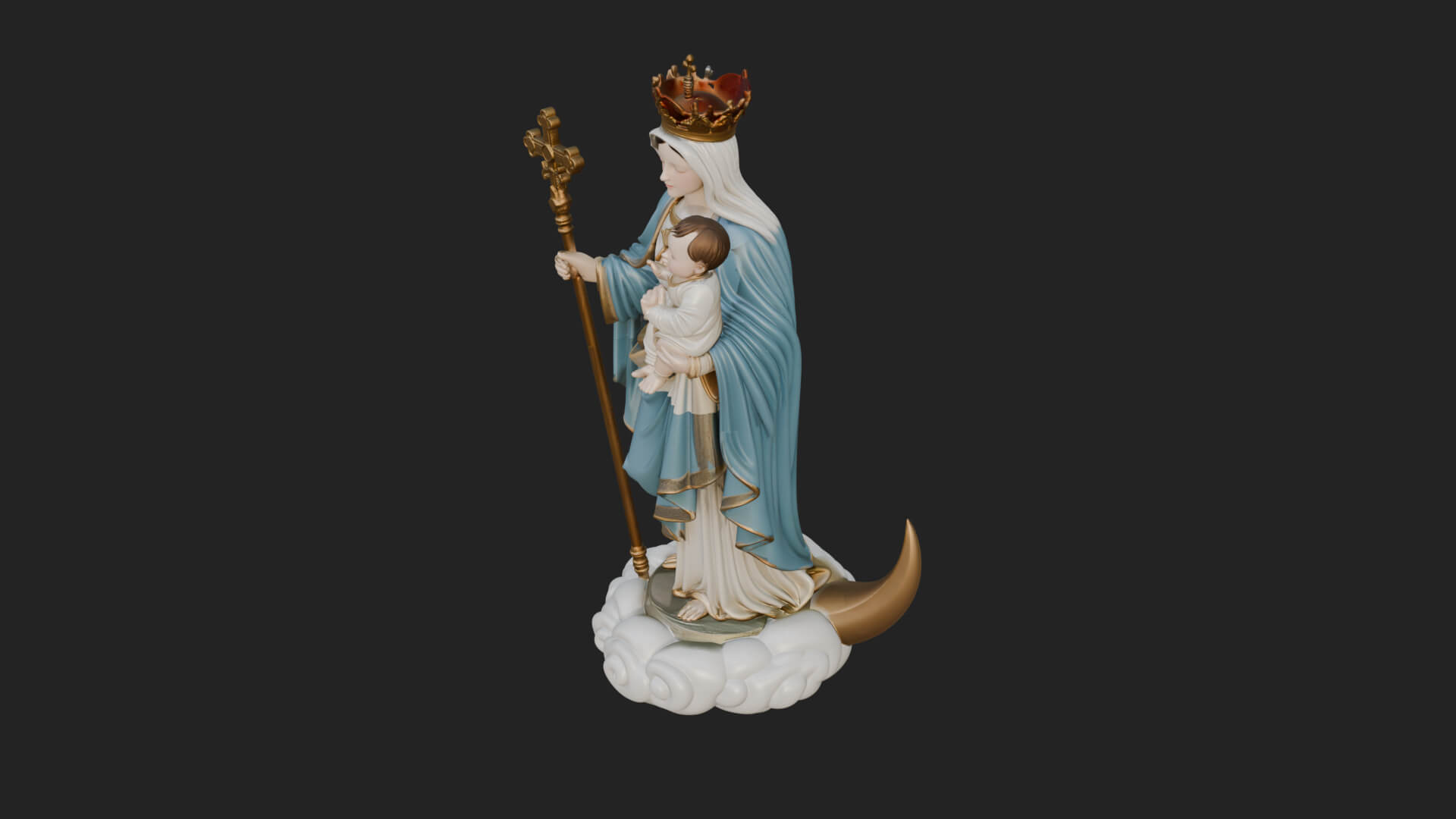 Our Lady of Grace Statue Design 10 3D Print Model 3D Model