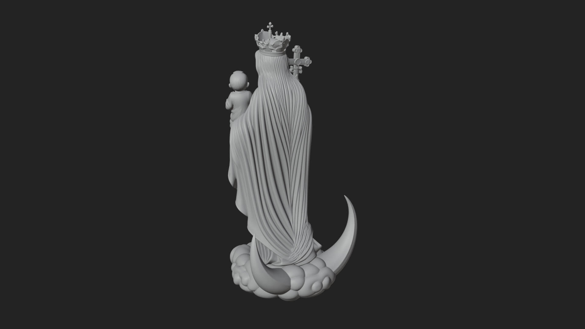 Our Lady of Grace Statue Design 10 3D Print Model 3D Model