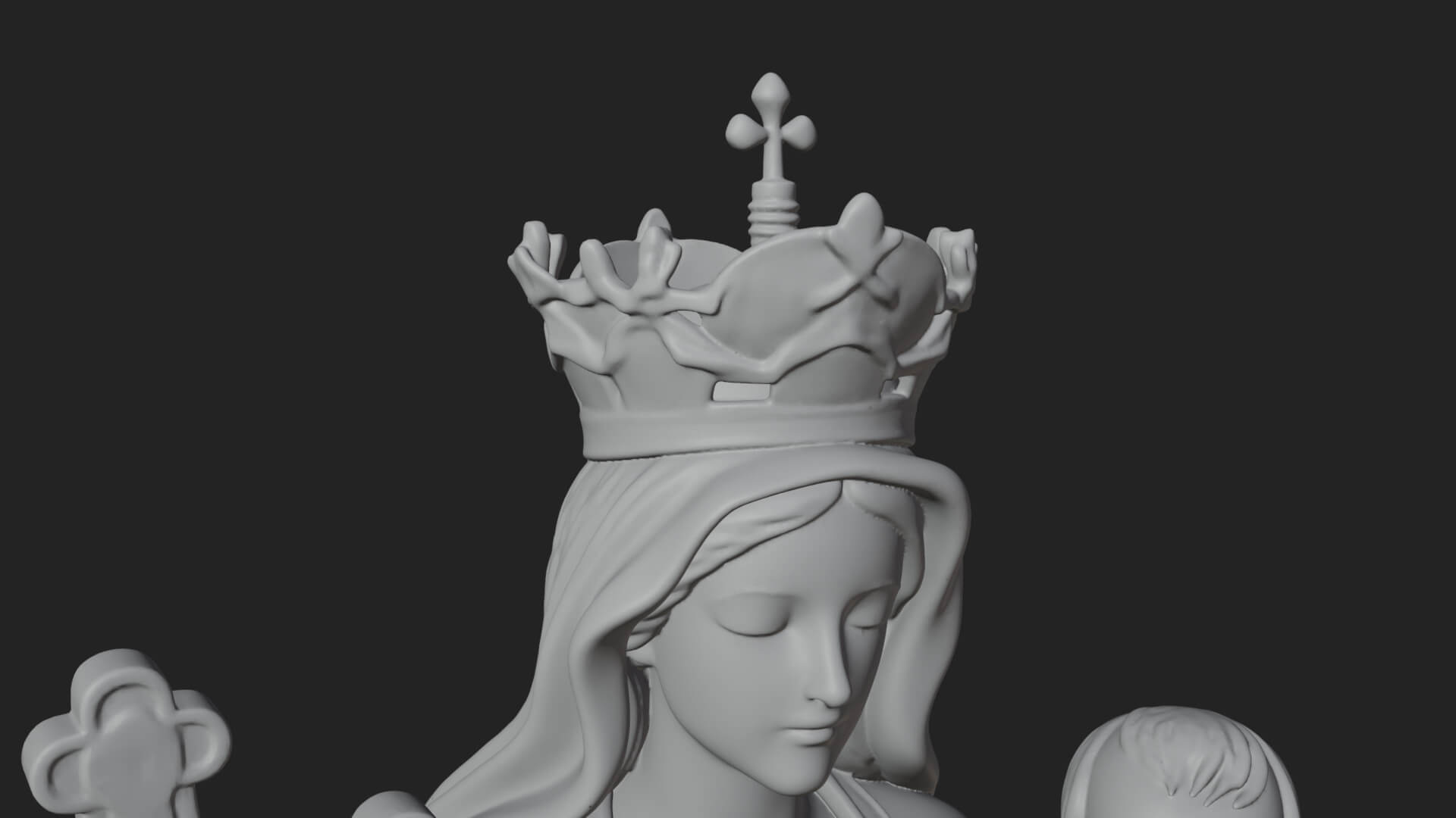 Our Lady of Grace Statue Design 10 3D Print Model 3D Model