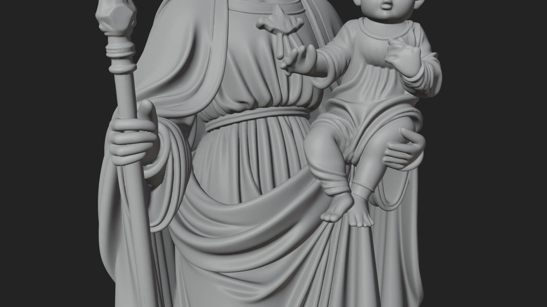 Our Lady of Grace Statue Design 10 3D Print Model 3D Model