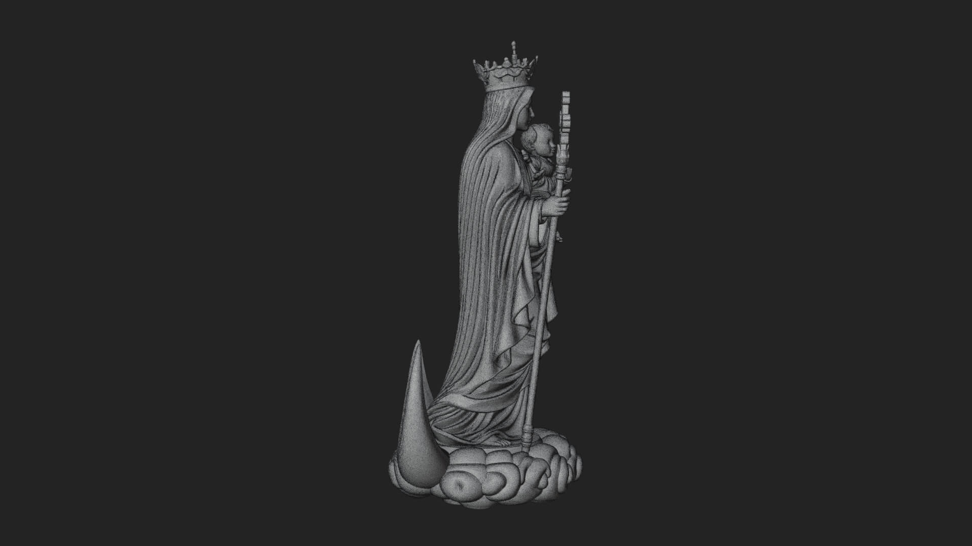 Our Lady of Grace Statue Design 10 3D Print Model 3D Model