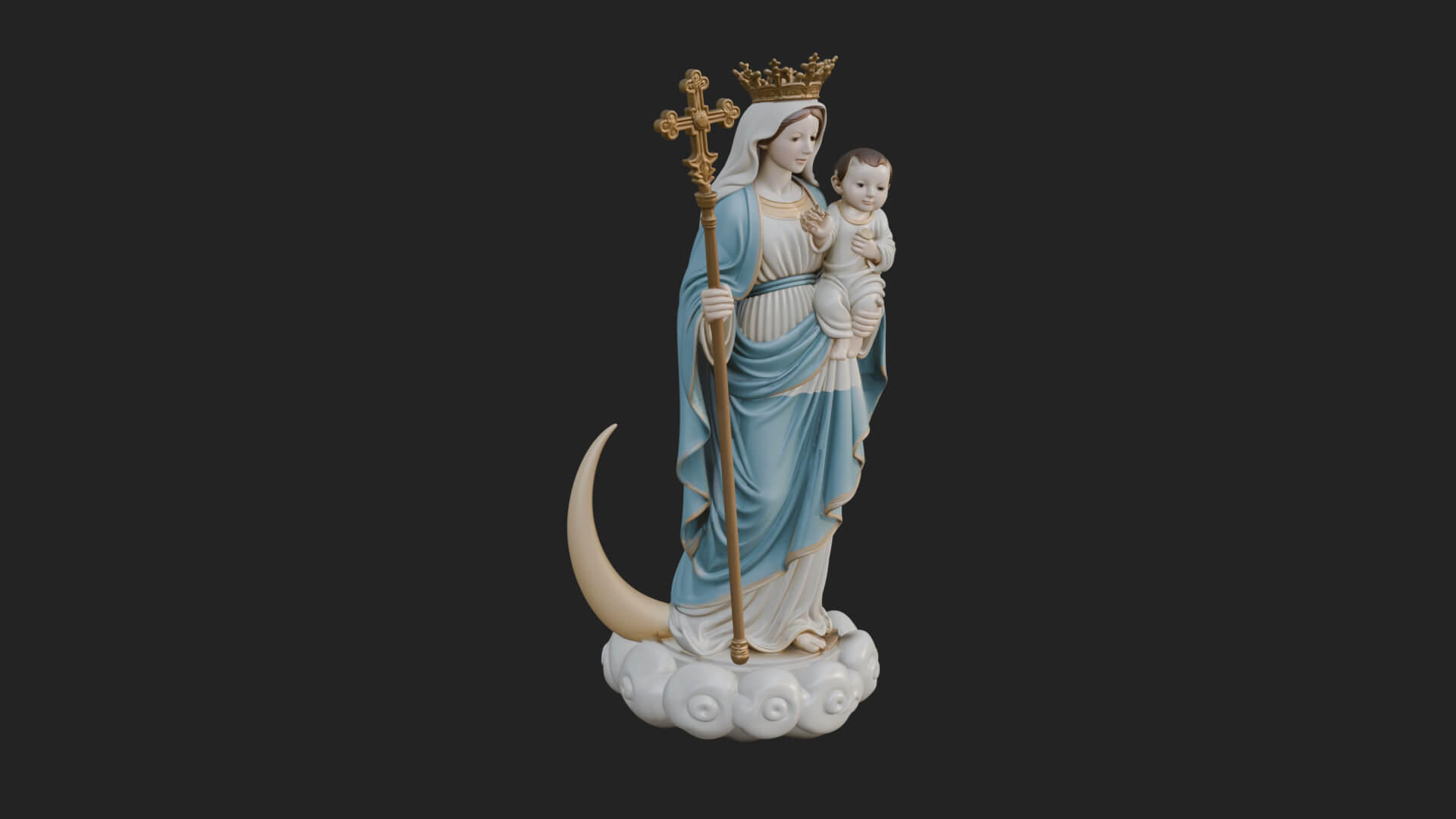 Our Lady of Grace Statue Design 11 3D Print Model 3D Model