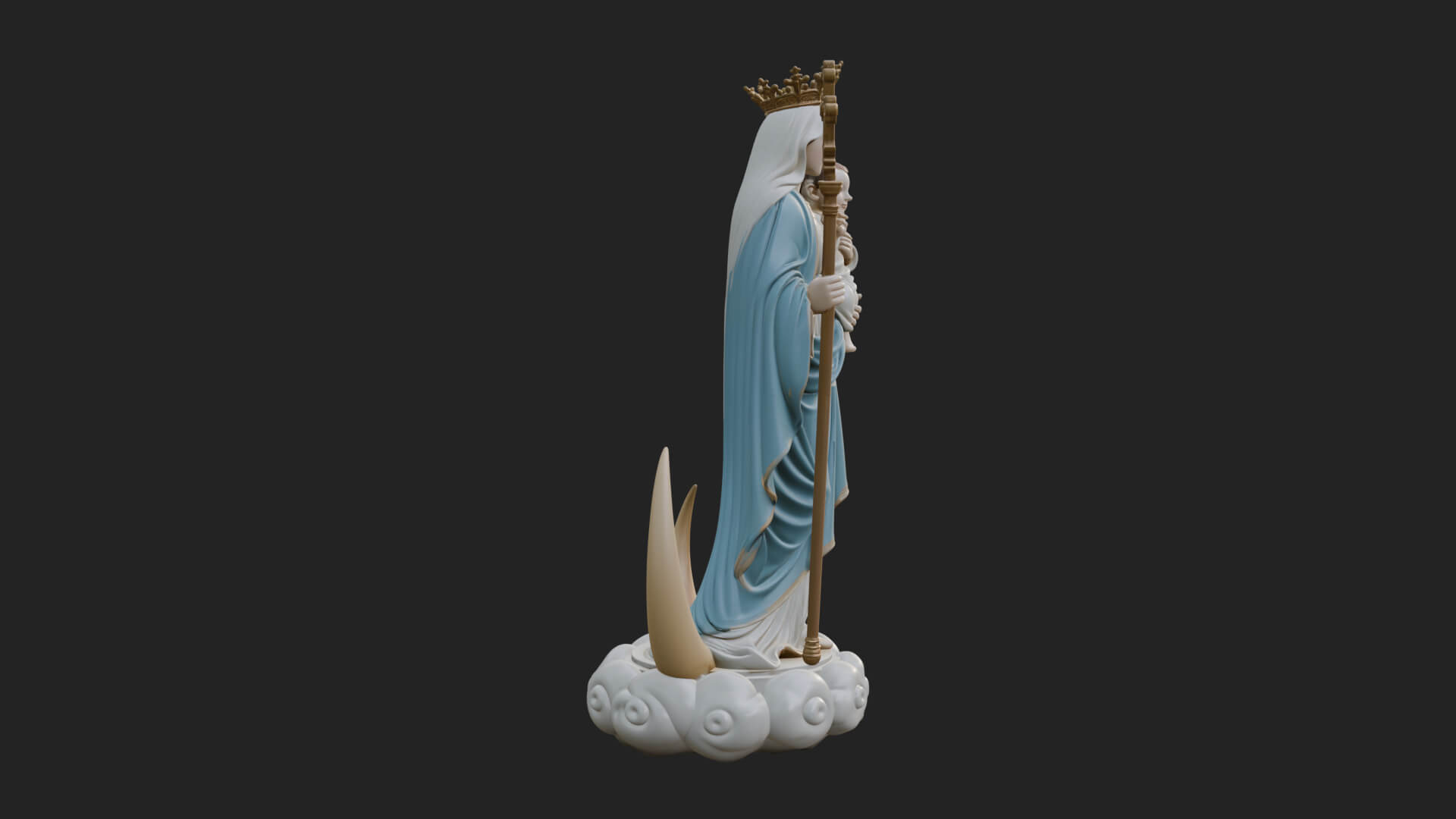 Our Lady of Grace Statue Design 11 3D Print Model 3D Model