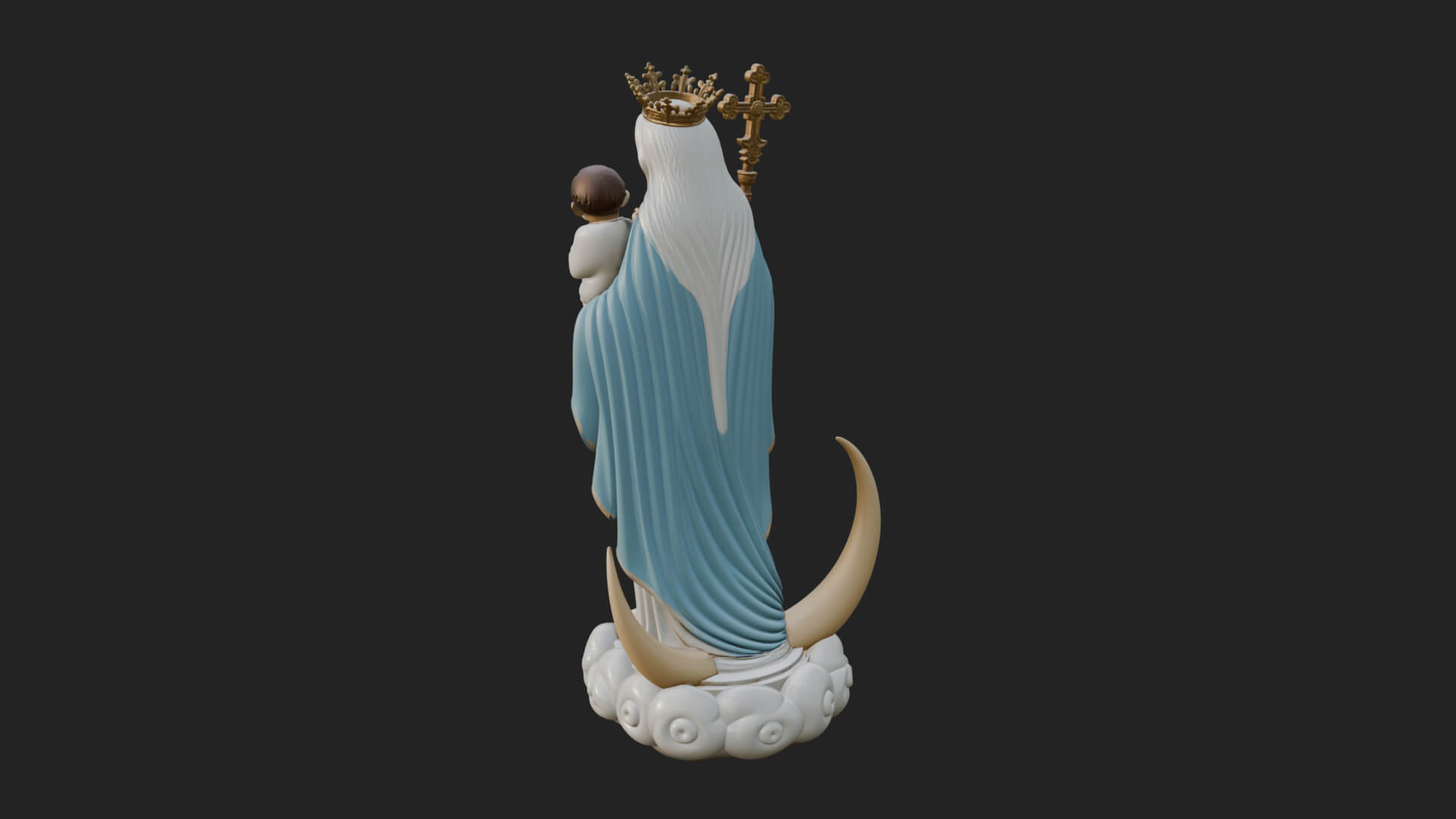 Our Lady of Grace Statue Design 11 3D Print Model 3D Model
