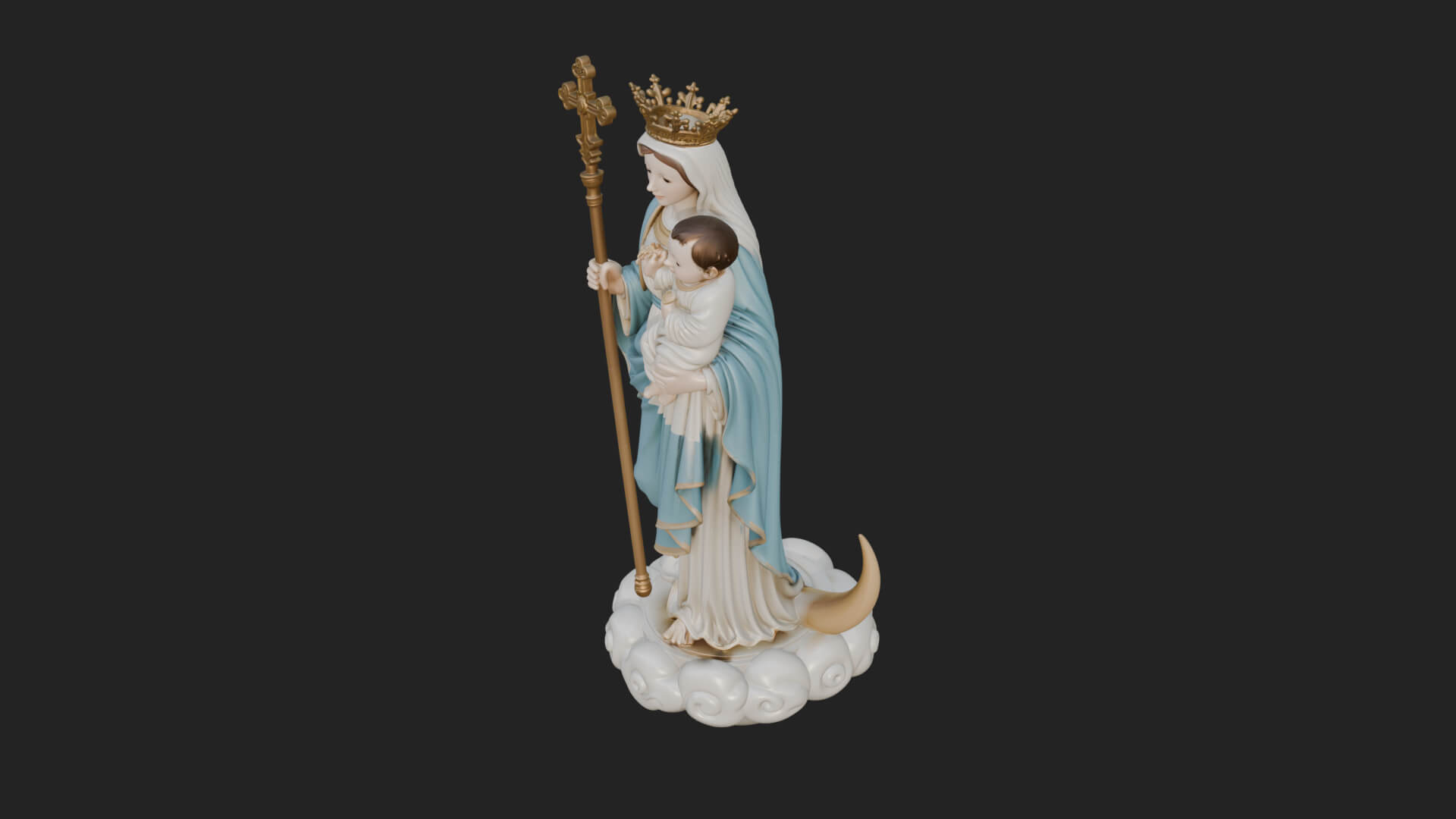 Our Lady of Grace Statue Design 11 3D Print Model 3D Model