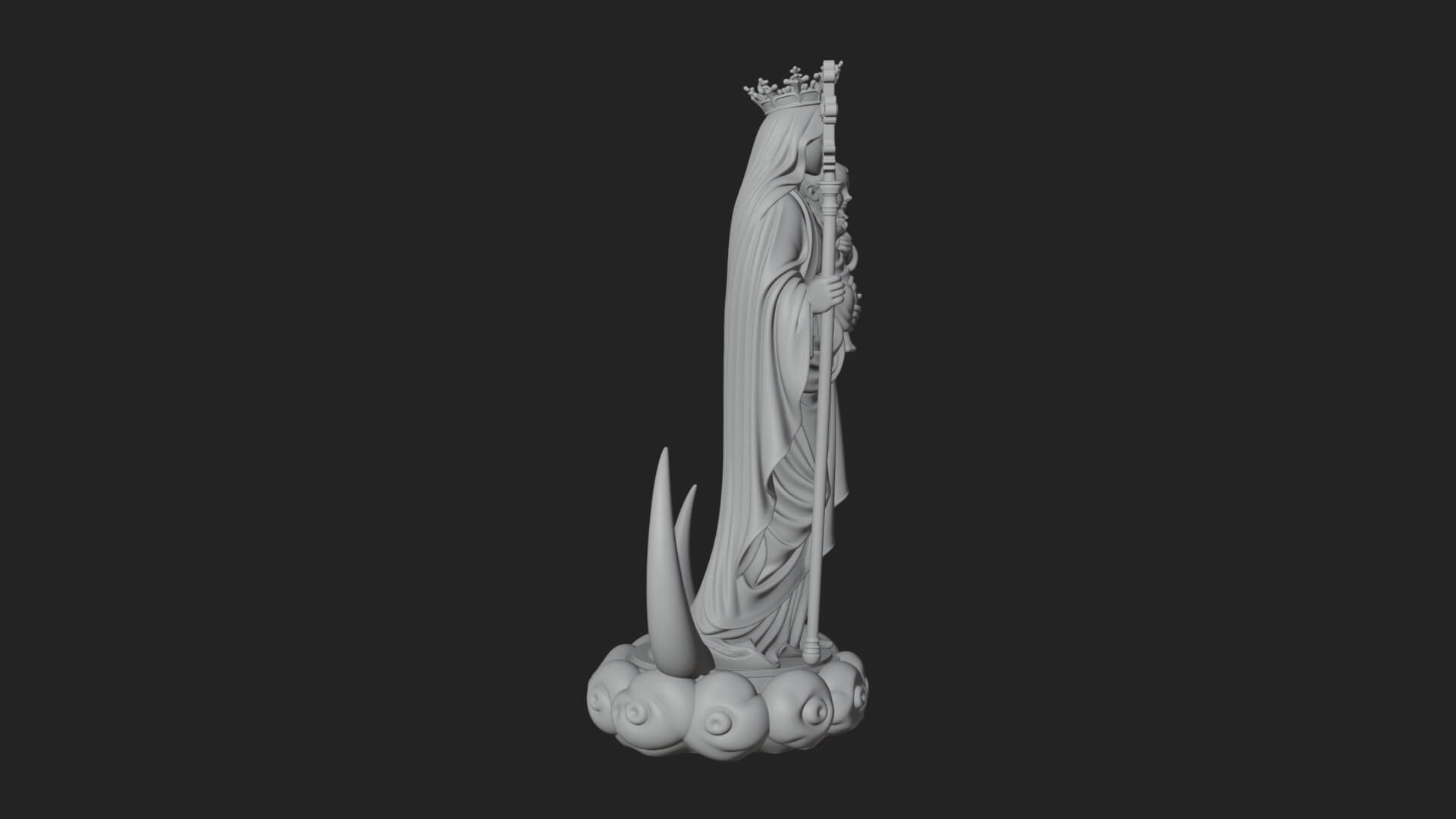 Our Lady of Grace Statue Design 11 3D Print Model 3D Model