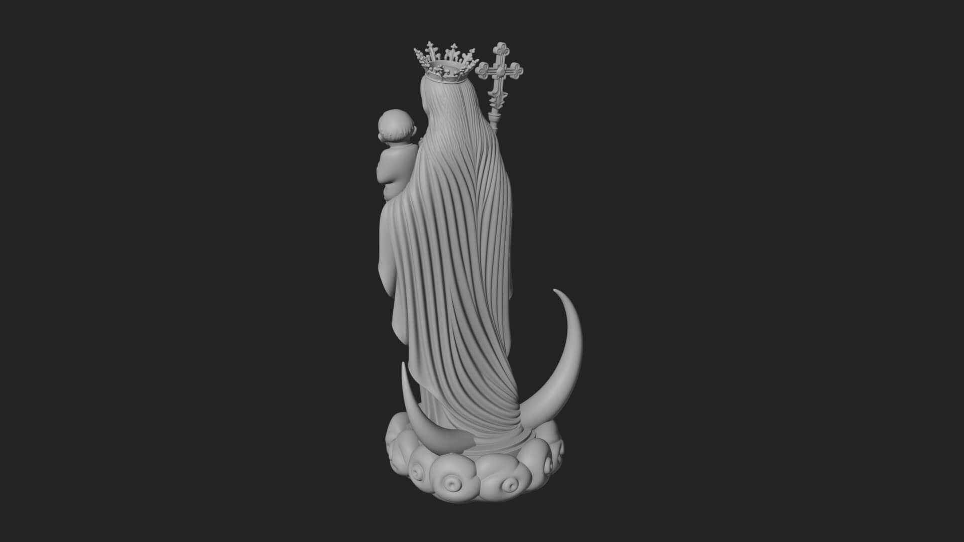 Our Lady of Grace Statue Design 11 3D Print Model 3D Model