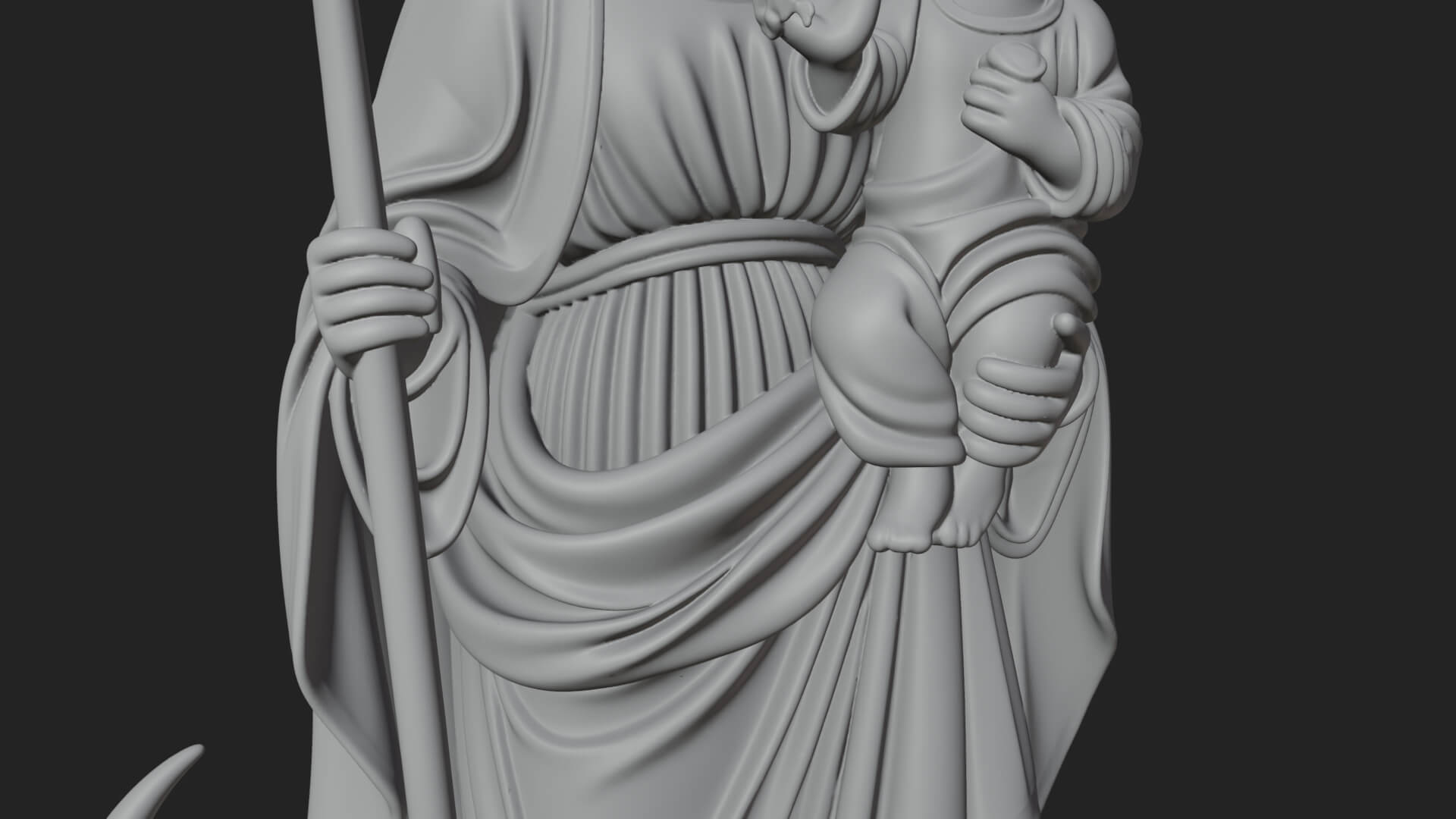 Our Lady of Grace Statue Design 11 3D Print Model 3D Model
