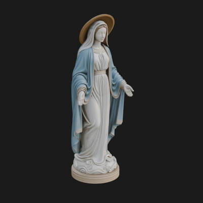 Our Lady of Grace Statue Design 9 3D Print Model