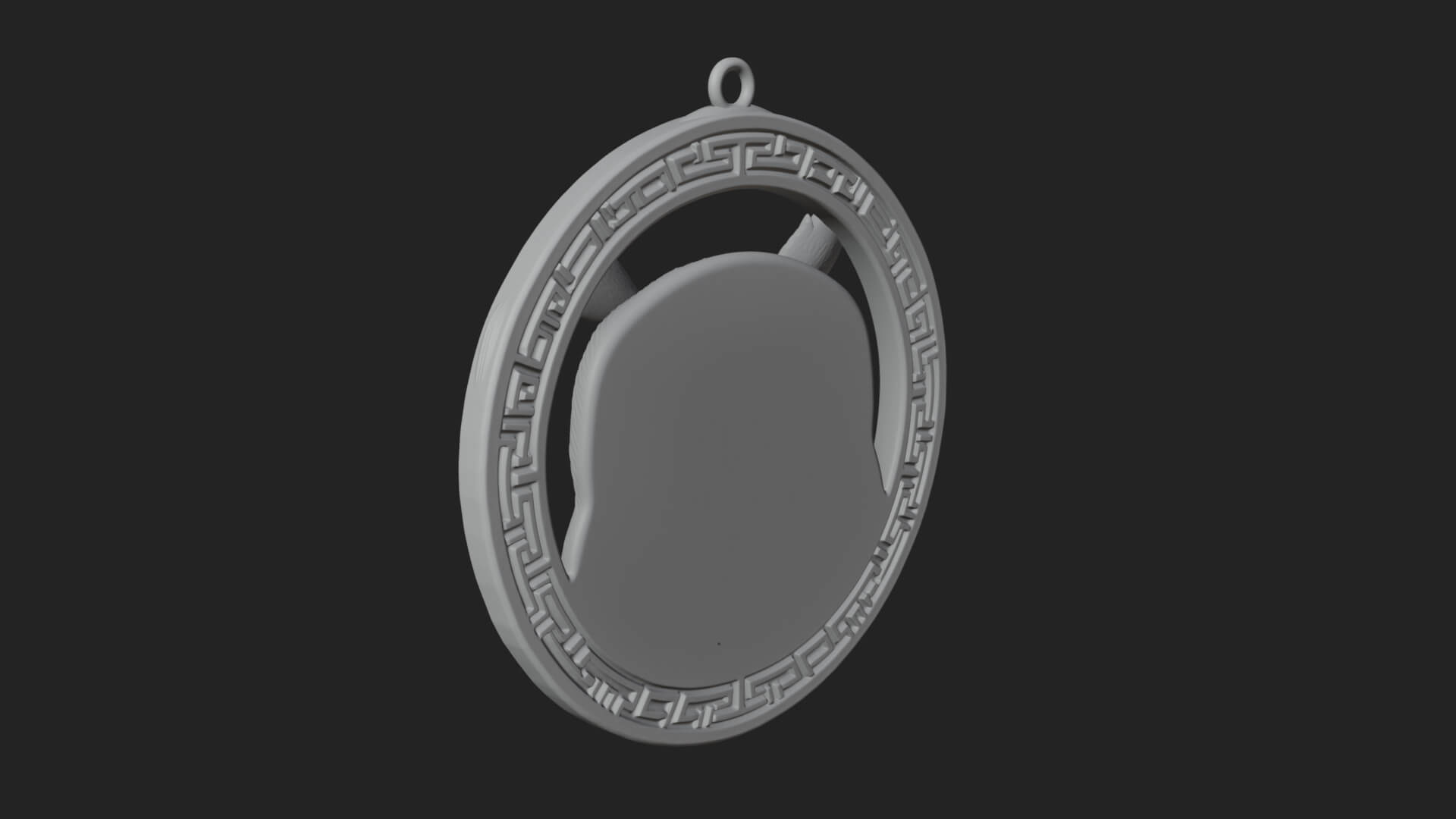 Owl Head Oval Relief Plaque Design 1 3D Print Model 3D Model