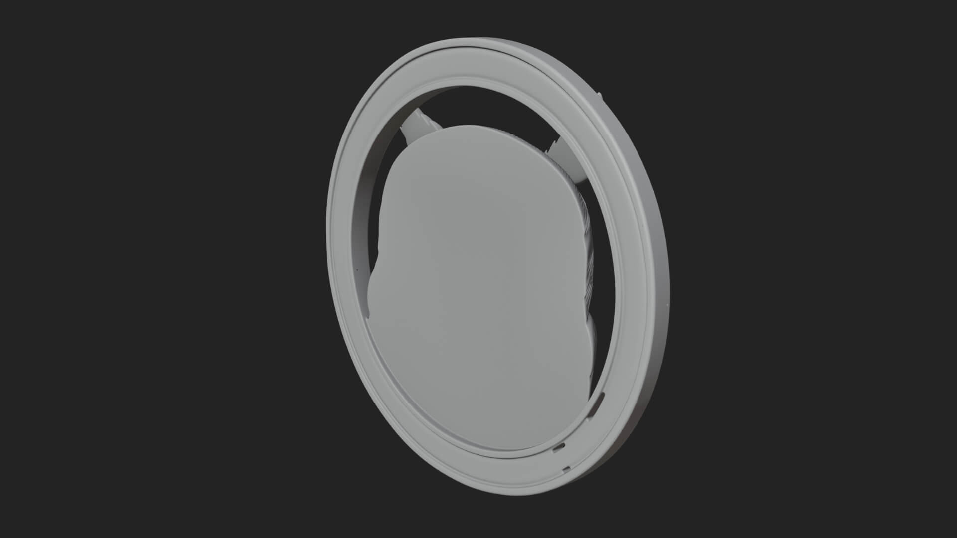 Owl Head Oval Relief Plaque Design 4 3D Print Model 3D Model