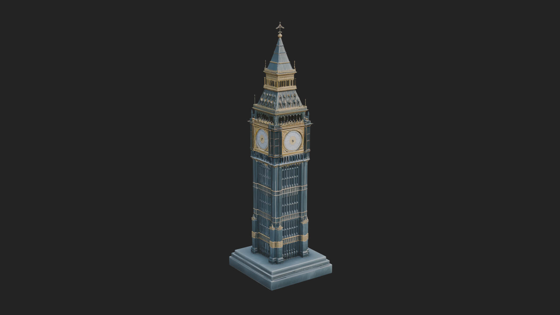 Pagoda Clock Tower Design 2 3D Print Model 3D Model