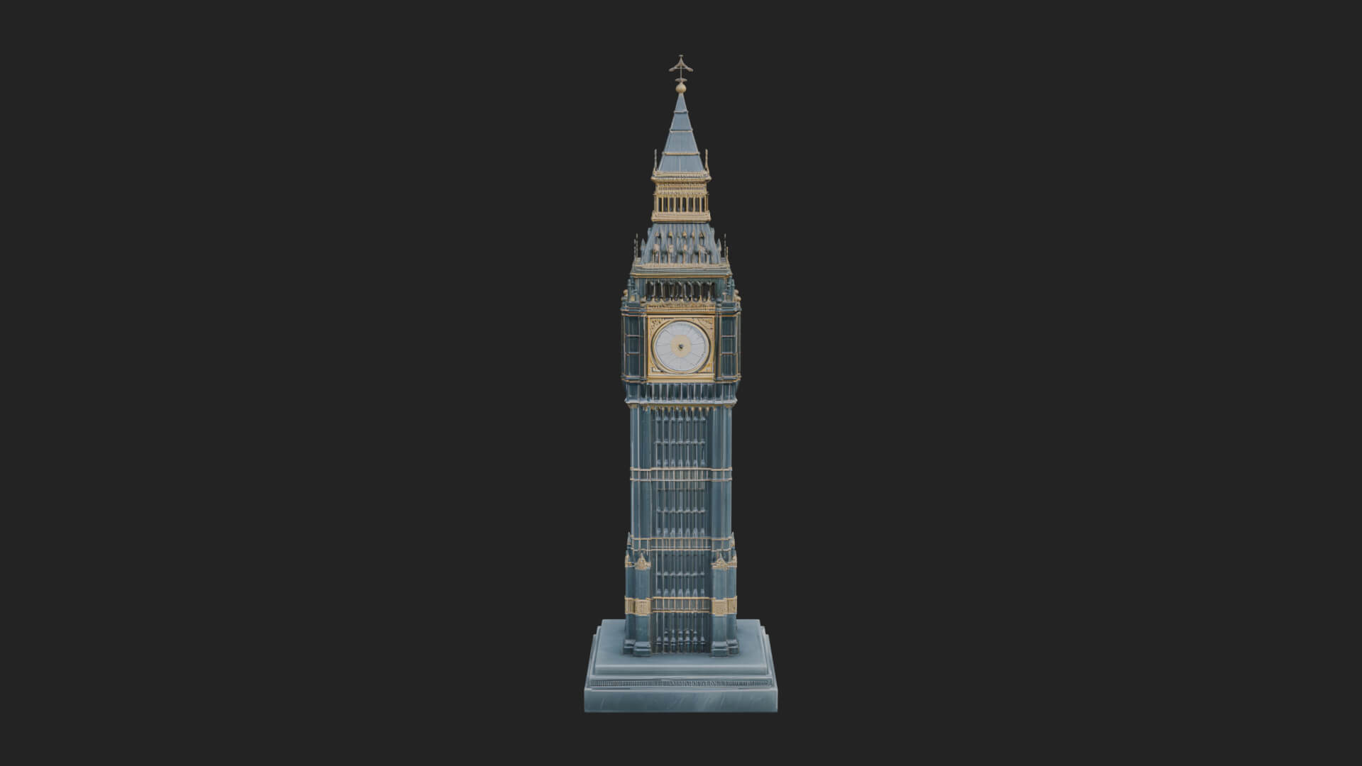 Pagoda Clock Tower Design 2 3D Print Model 3D Model
